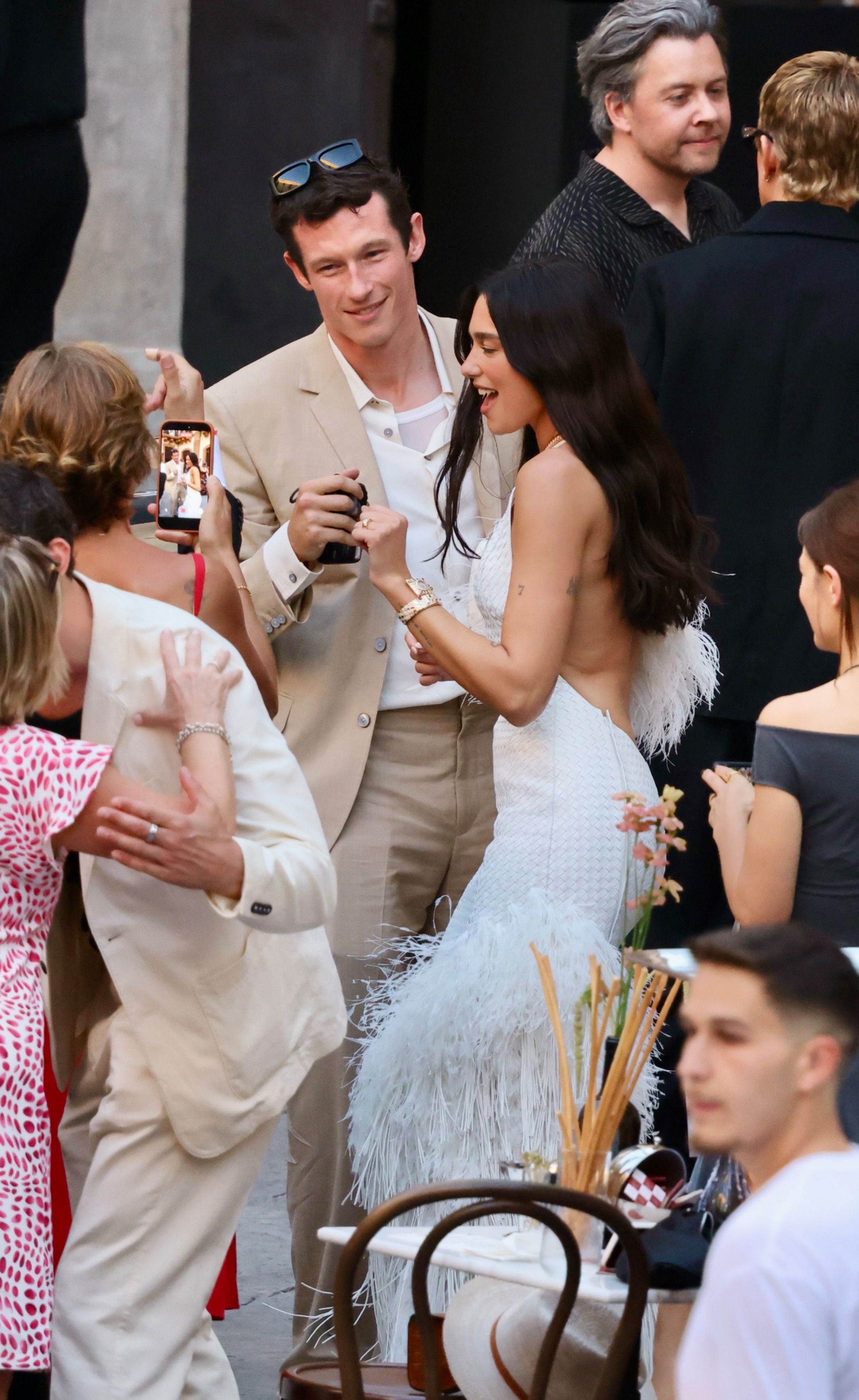 Dua Lipa and Callum Turner at their pre-wedding celebration in Palermo, Italy