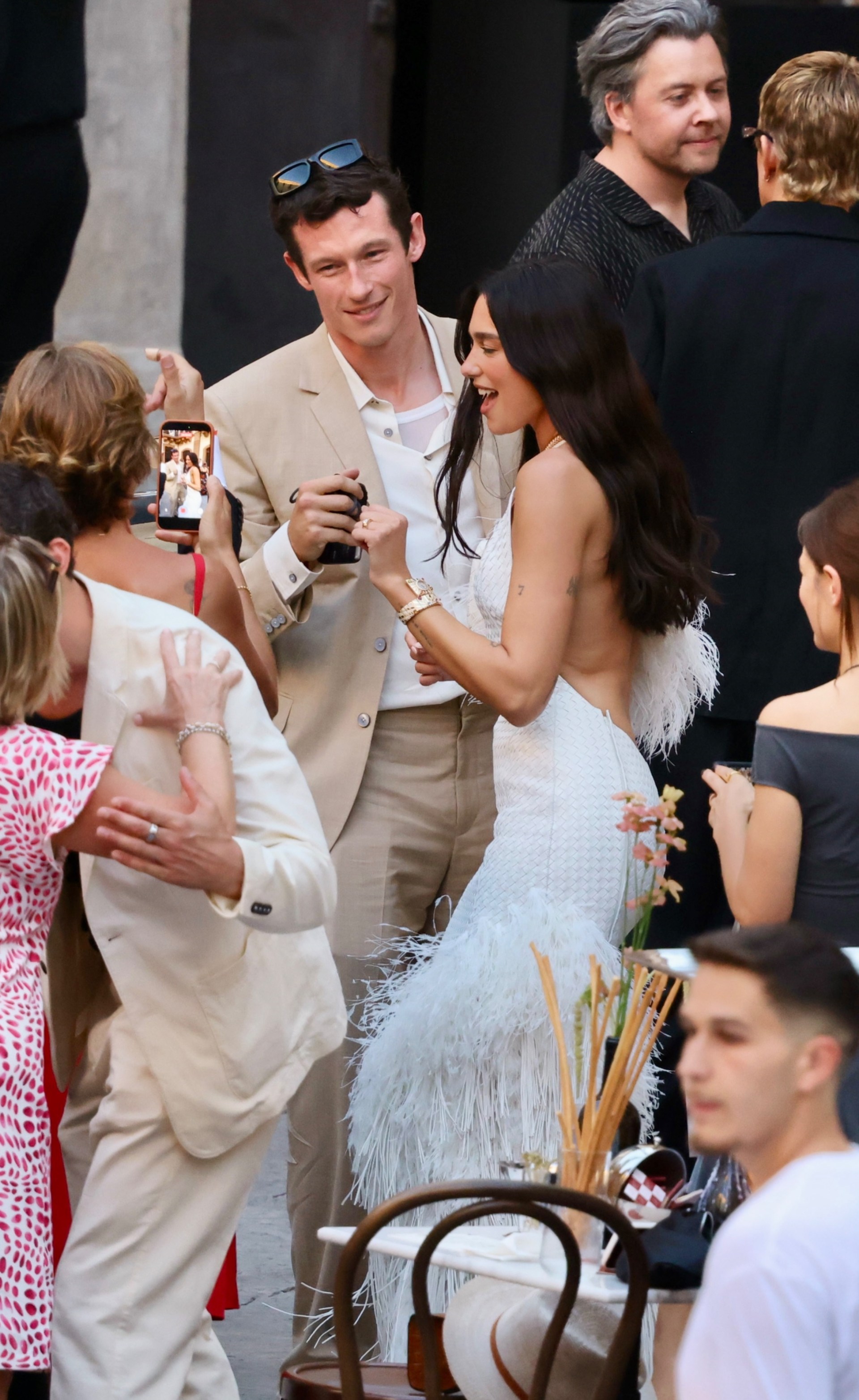 Dua Lipa and Callum Turner at their pre-wedding celebration in Palermo, Italy