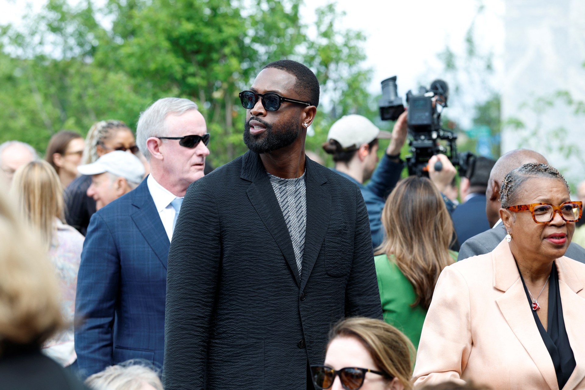 Dwyane Wade at the opening of the Barack Obama Presidential Center in Chicago
