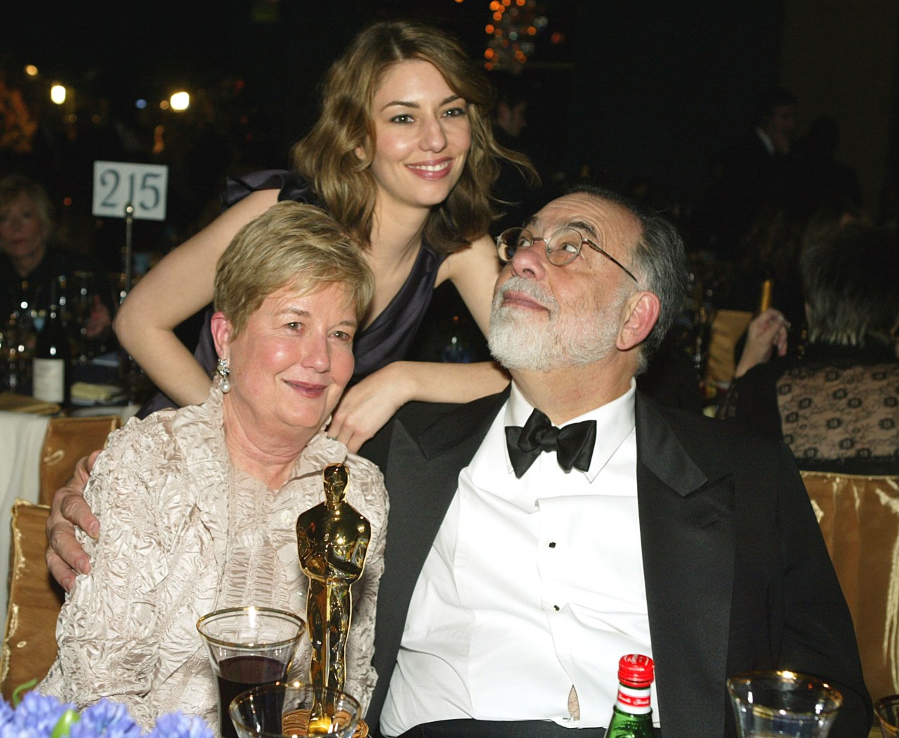 Francis Ford Coppola, Eleanor Coppola, and Sofia Coppola at the 76th Academy Awards Governors Ball at the Kodak Theatre in Los Angeles