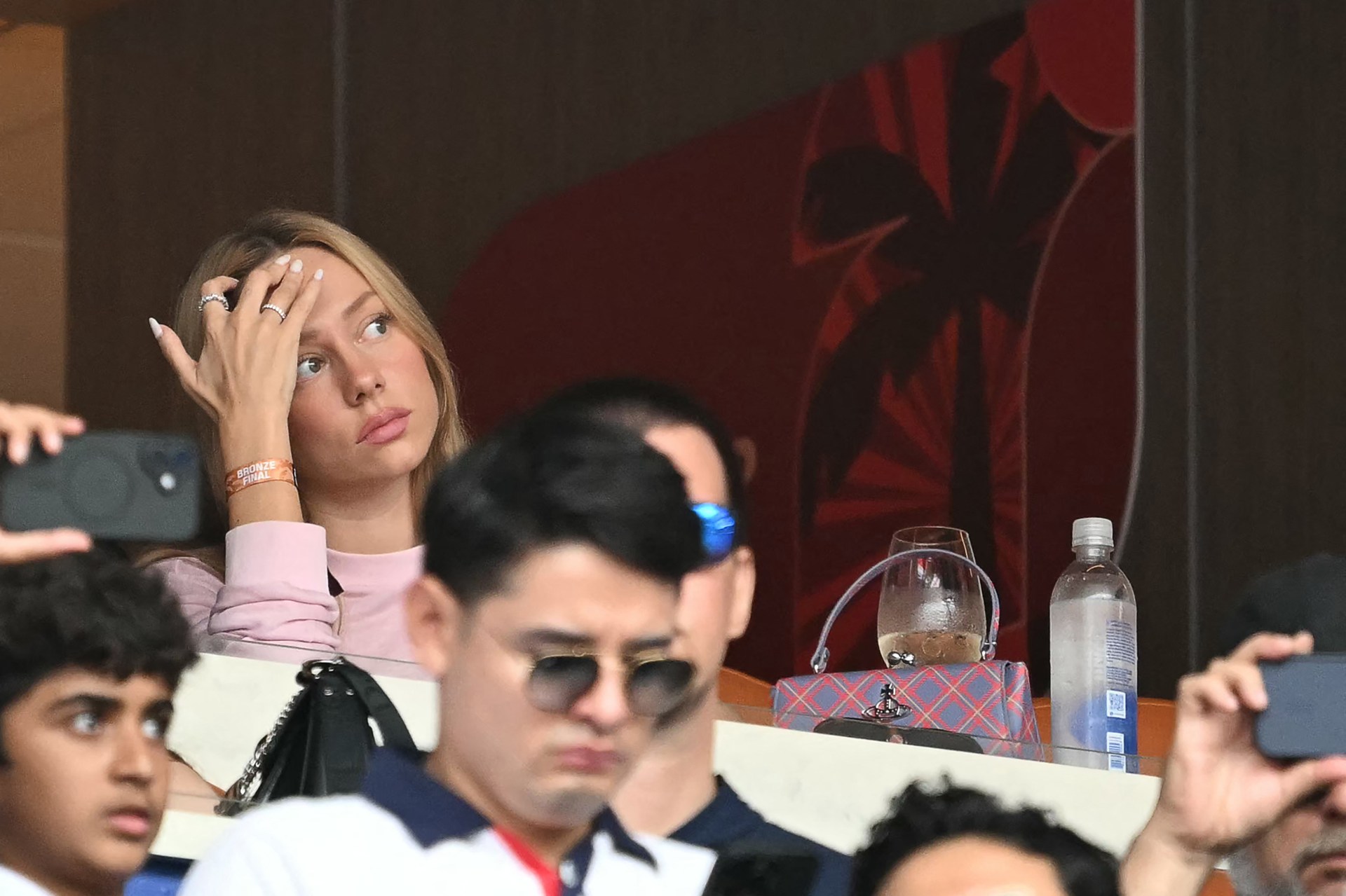 Ester Exposito at the 2026 FIFA World Cup third-place match between France and England at Miami Stadium
