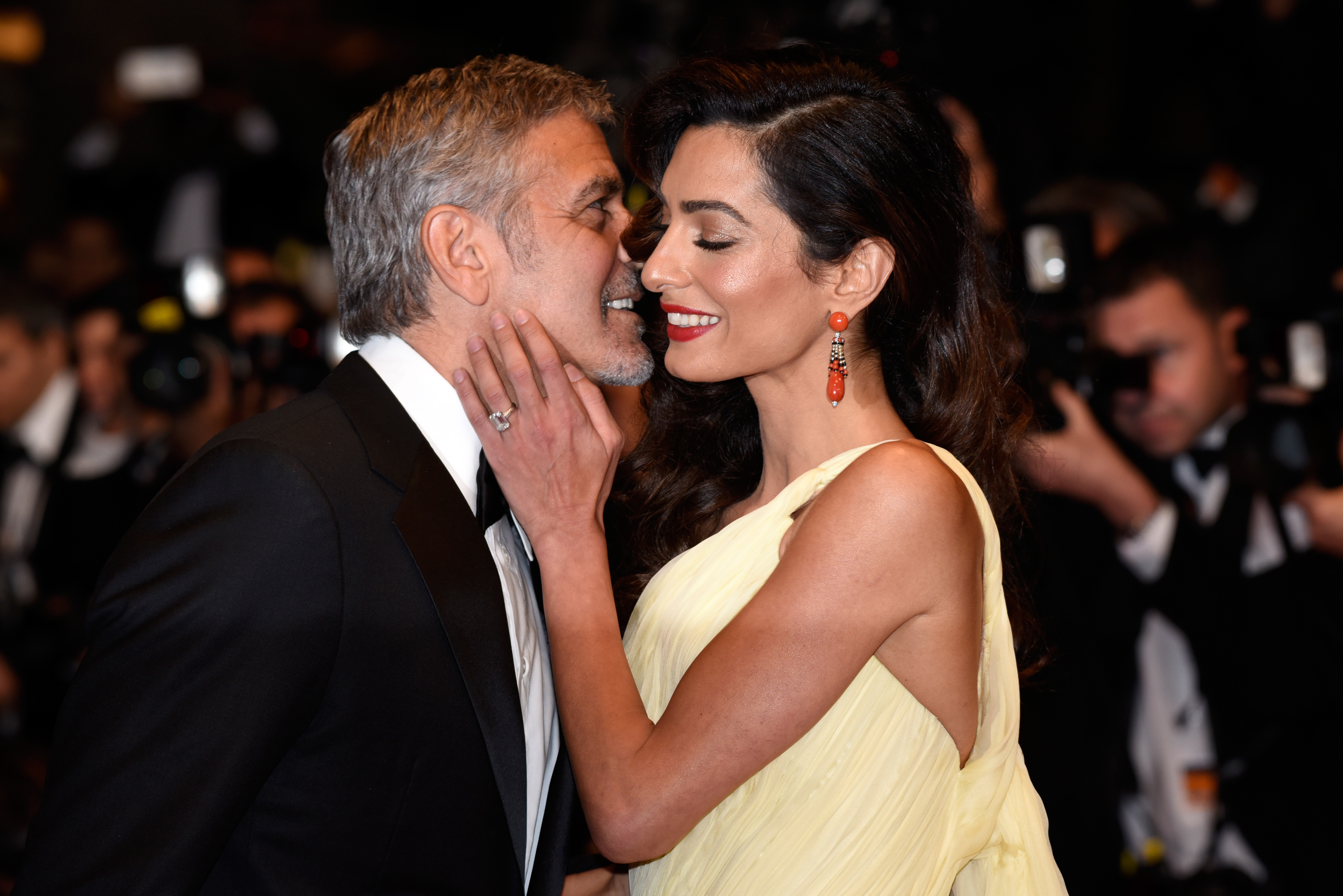 George Clooney and Amal Clooney on the red carpet at the 69th Cannes Film Festival in 2016