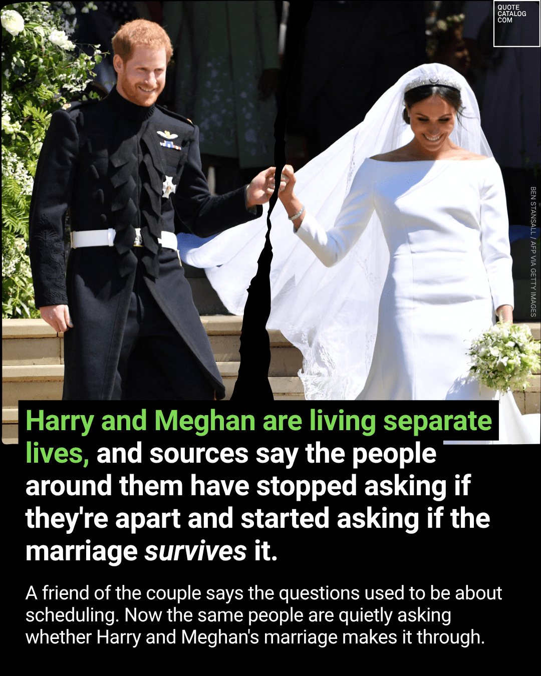Harry and Meghan Are Living Separate Lives, and Sources Say the People Around Them Have Stopped Asking If They're Apart and Started Asking If the Marriage Survives It