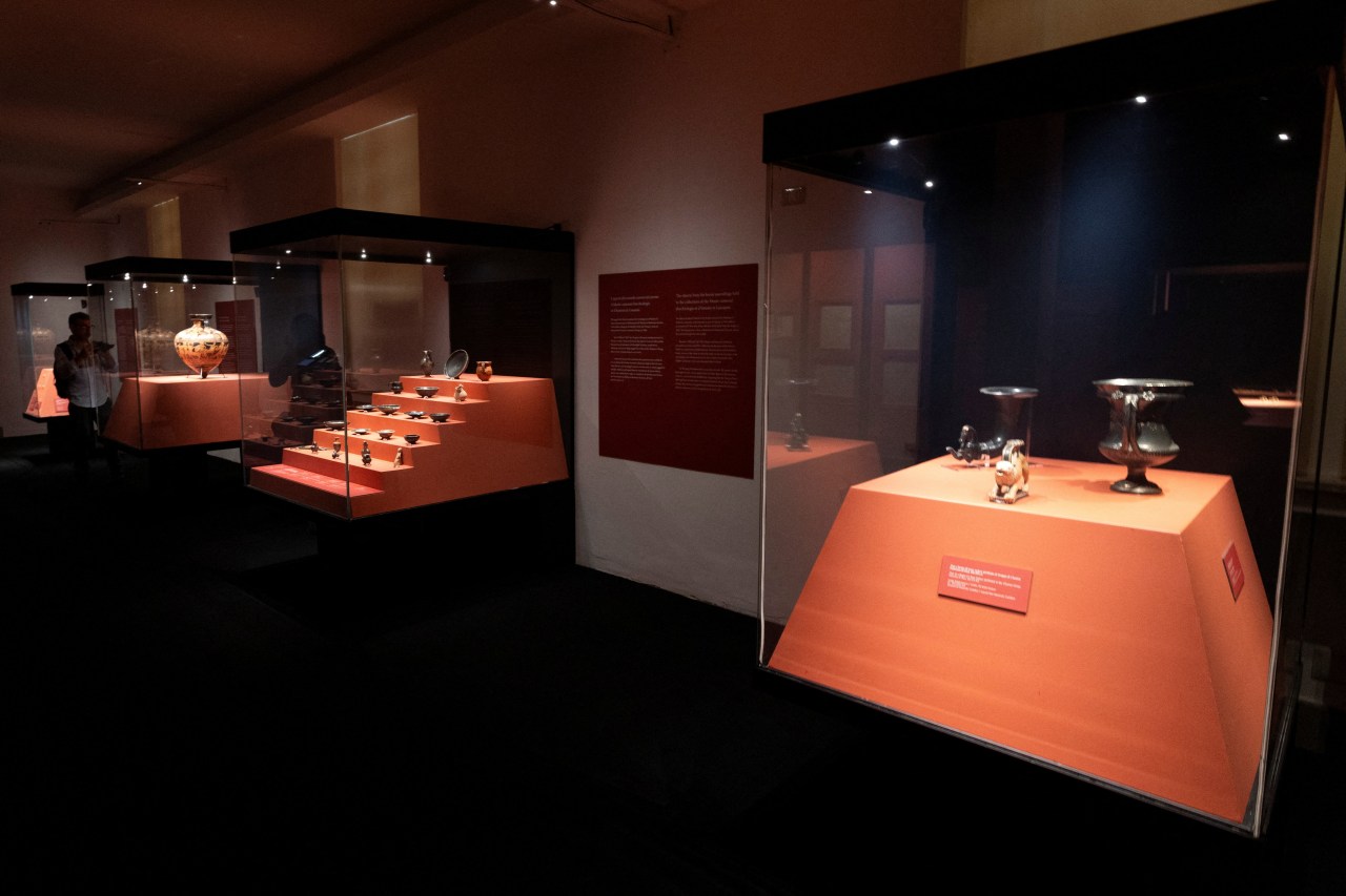 Etruscan tomb frescoes on display in Rome