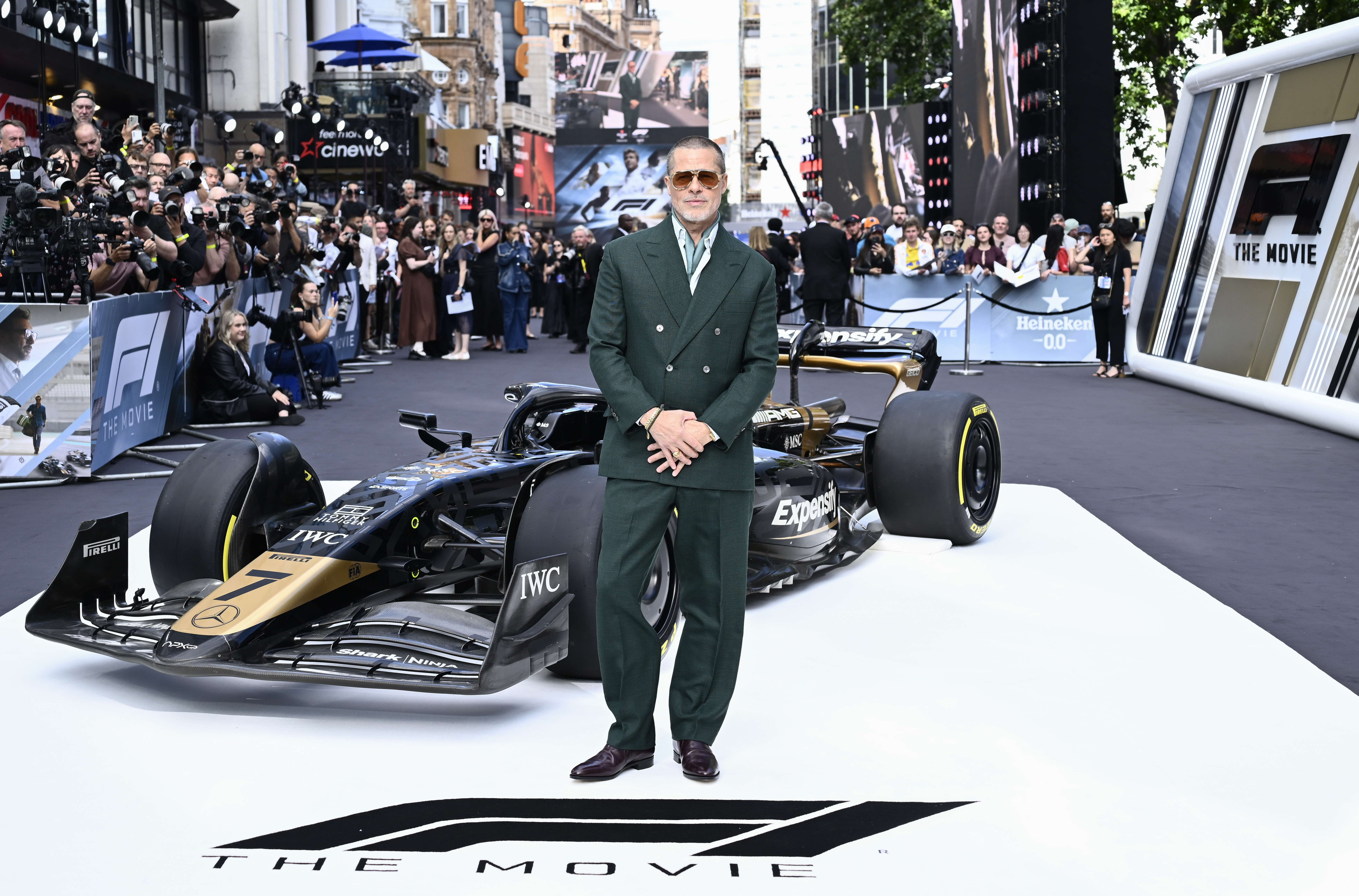Brad Pitt at the F1: The Movie European premiere at Cineworld Leicester Square in London