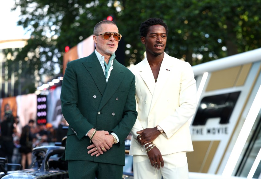 Brad Pitt and Damson Idris at the European premiere of F1 The Movie at Cineworld Leicester Square in London