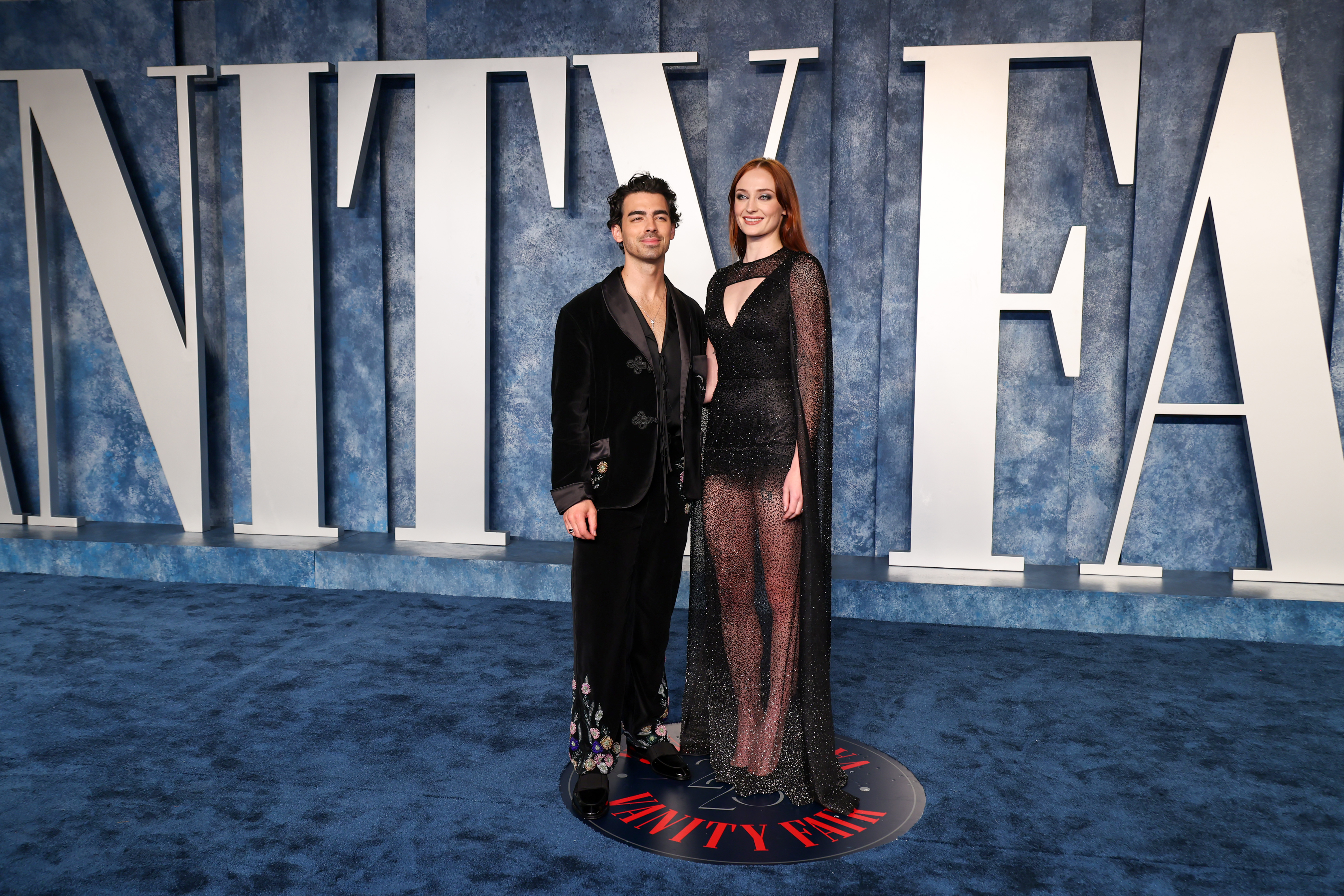 Joe Jonas and Sophie Turner at the 2023 Vanity Fair Oscar Party in Beverly Hills