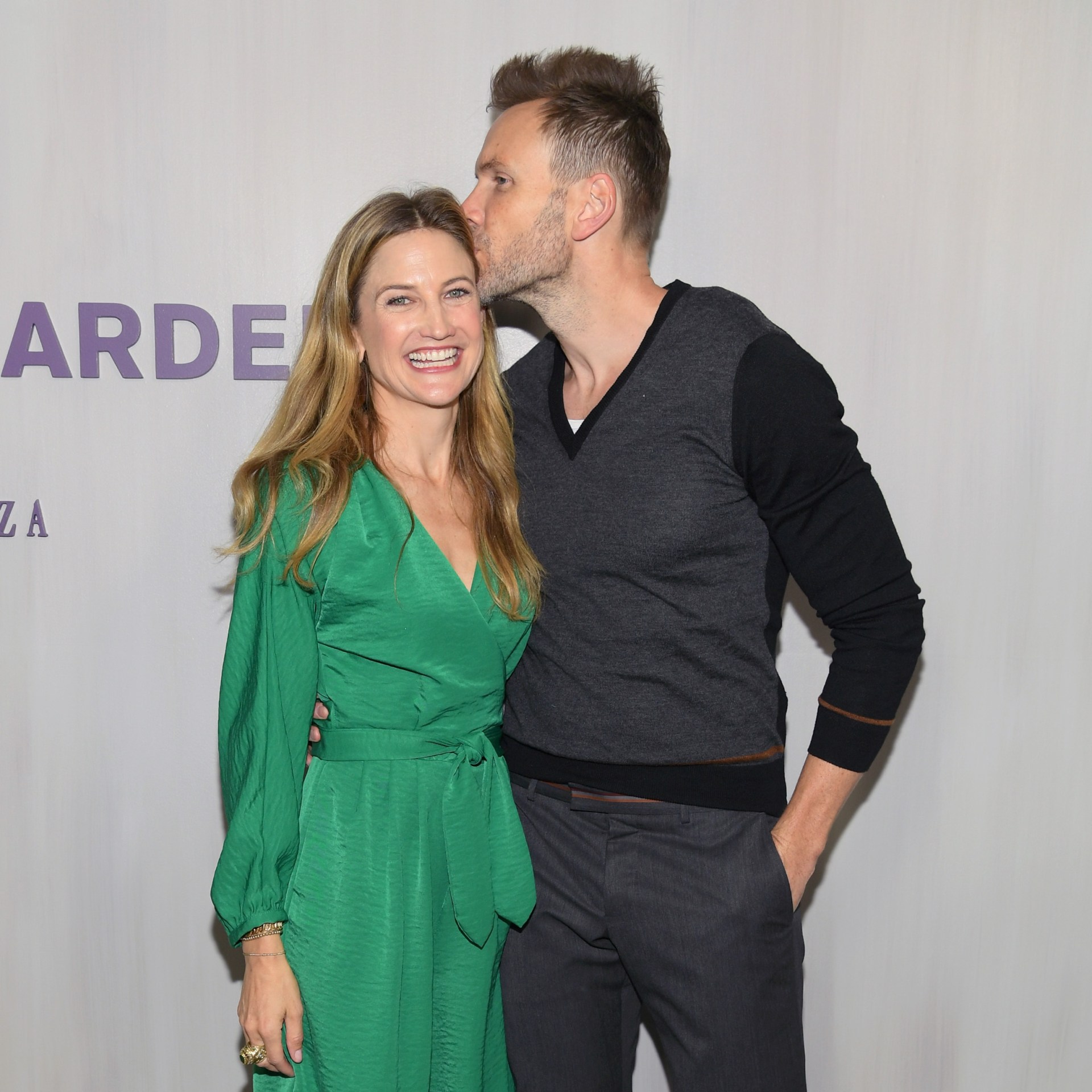 Sarah Williams and Joel McHale posing together at the Hammer Museum Gala in the Garden in Los Angeles