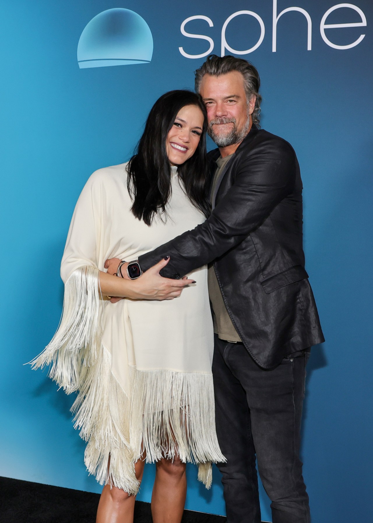 Josh Duhamel and Audra Mari at the Sphere grand opening in Las Vegas