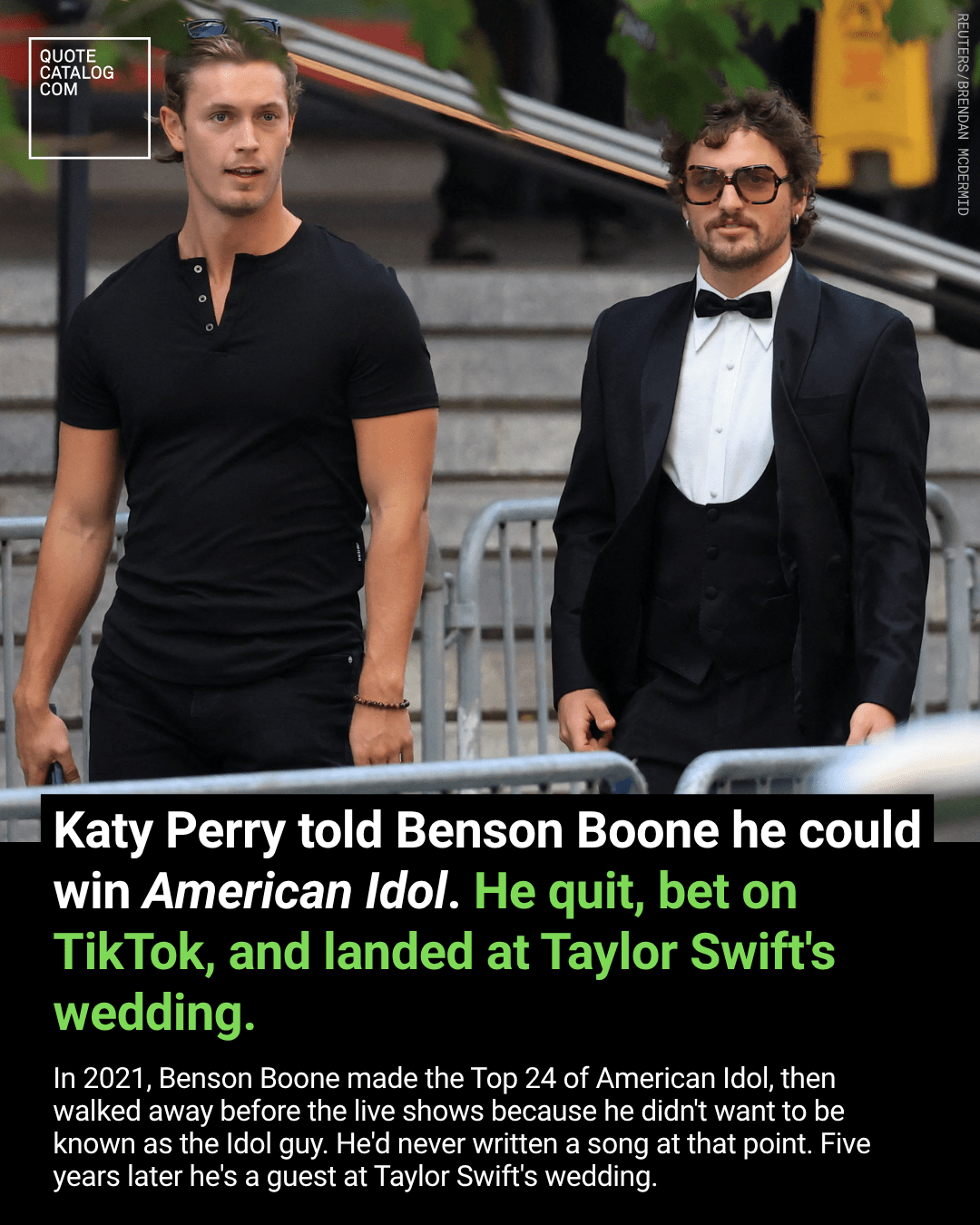 Katy Perry Told Benson Boone He Could Win American Idol. He Quit, Bet on Tiktok, and Landed at Taylor Swift's Wedding