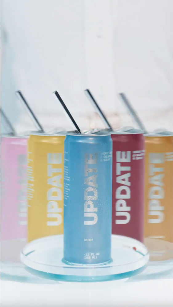 Kim Kardashian in her energy drink brand launch ad on TikTok