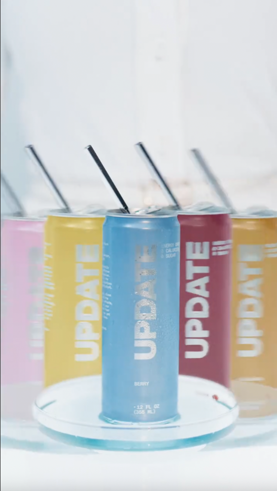 Kim Kardashian in her energy drink brand launch ad on TikTok
