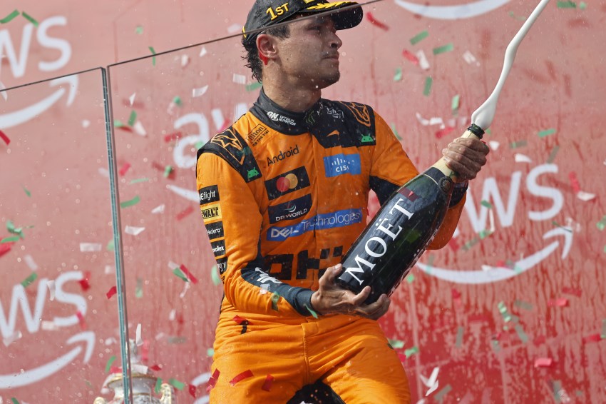 Lando Norris Won the Hungarian Grand Prix After a Backmarker Rammed His Teammate Off the Road