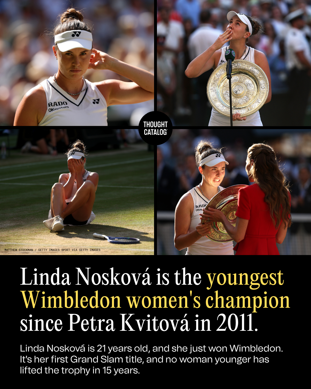 Linda Nosková Is the Youngest Wimbledon Women's Champion Since Petra Kvitová in 2011