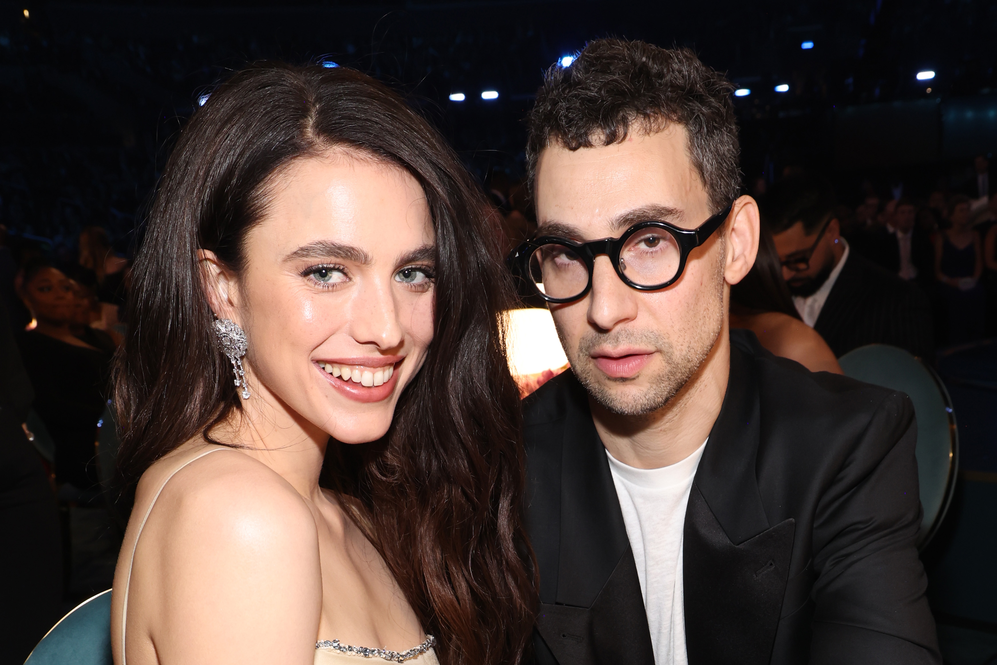 Click to open the image gallery Margaret Qualley and Jack Antonoff at the 67th Annual Grammy Awards at Crypto.com Arena in Los Angeles
