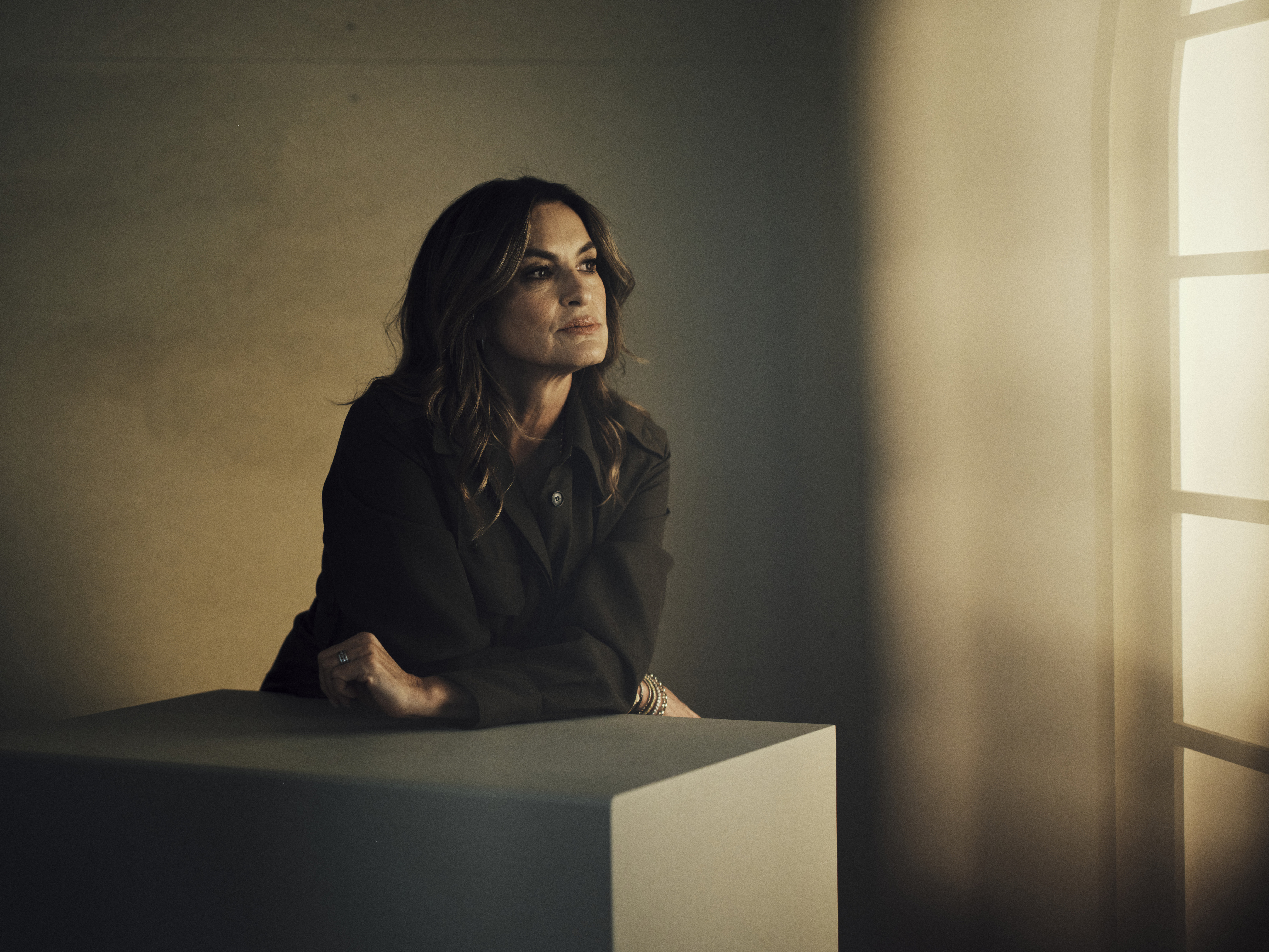 Mariska Hargitay posing in the IMDb portrait studio at the Toronto International Film Festival 2025