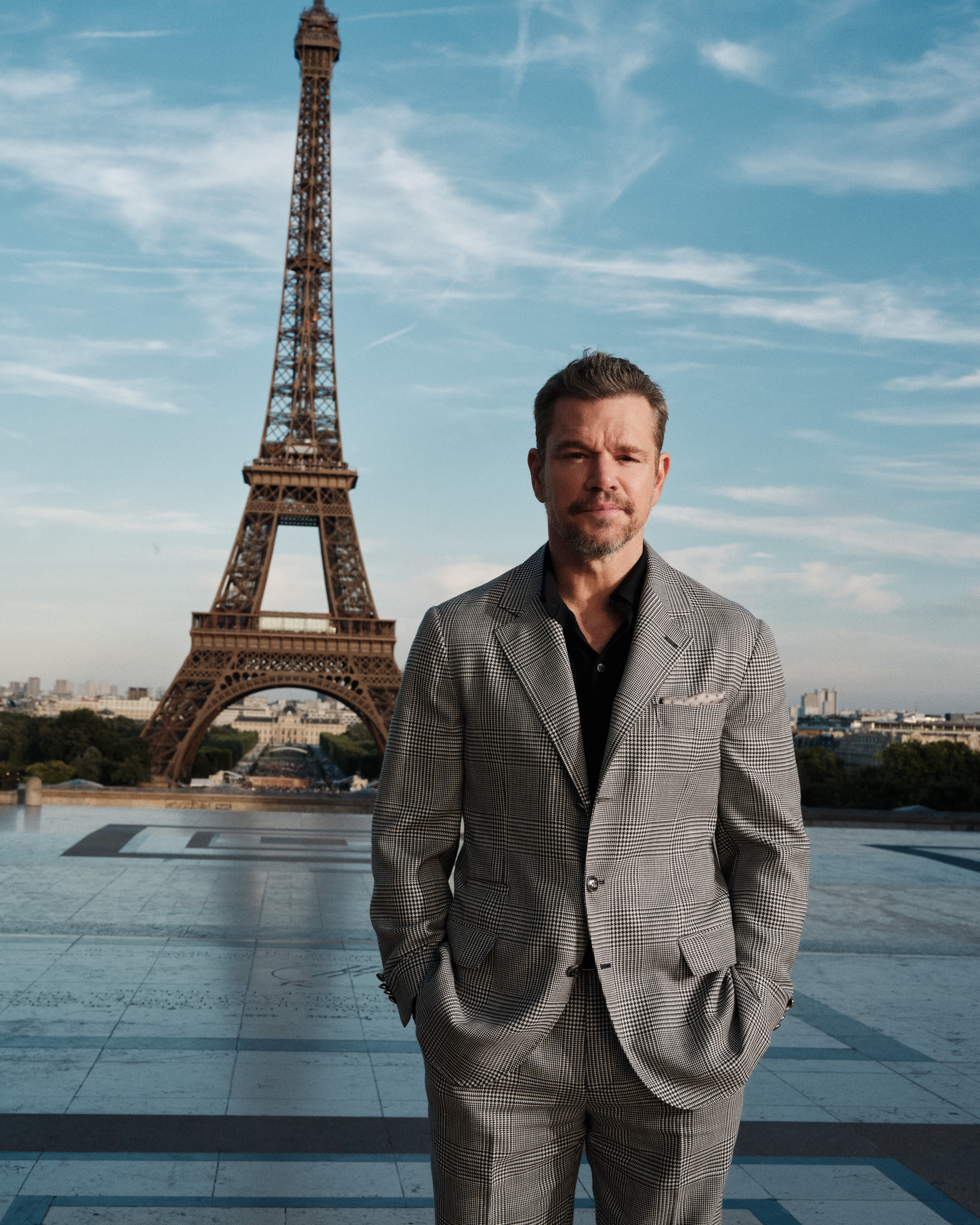 Matt Damon at The Odyssey Paris photocall at Trocadero Square