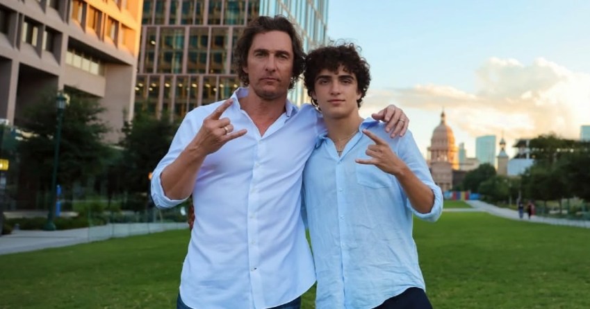 Matthew Mcconaughey Posted an 18th Birthday Photo with His Son Levi, and the Two of Them Look Identical