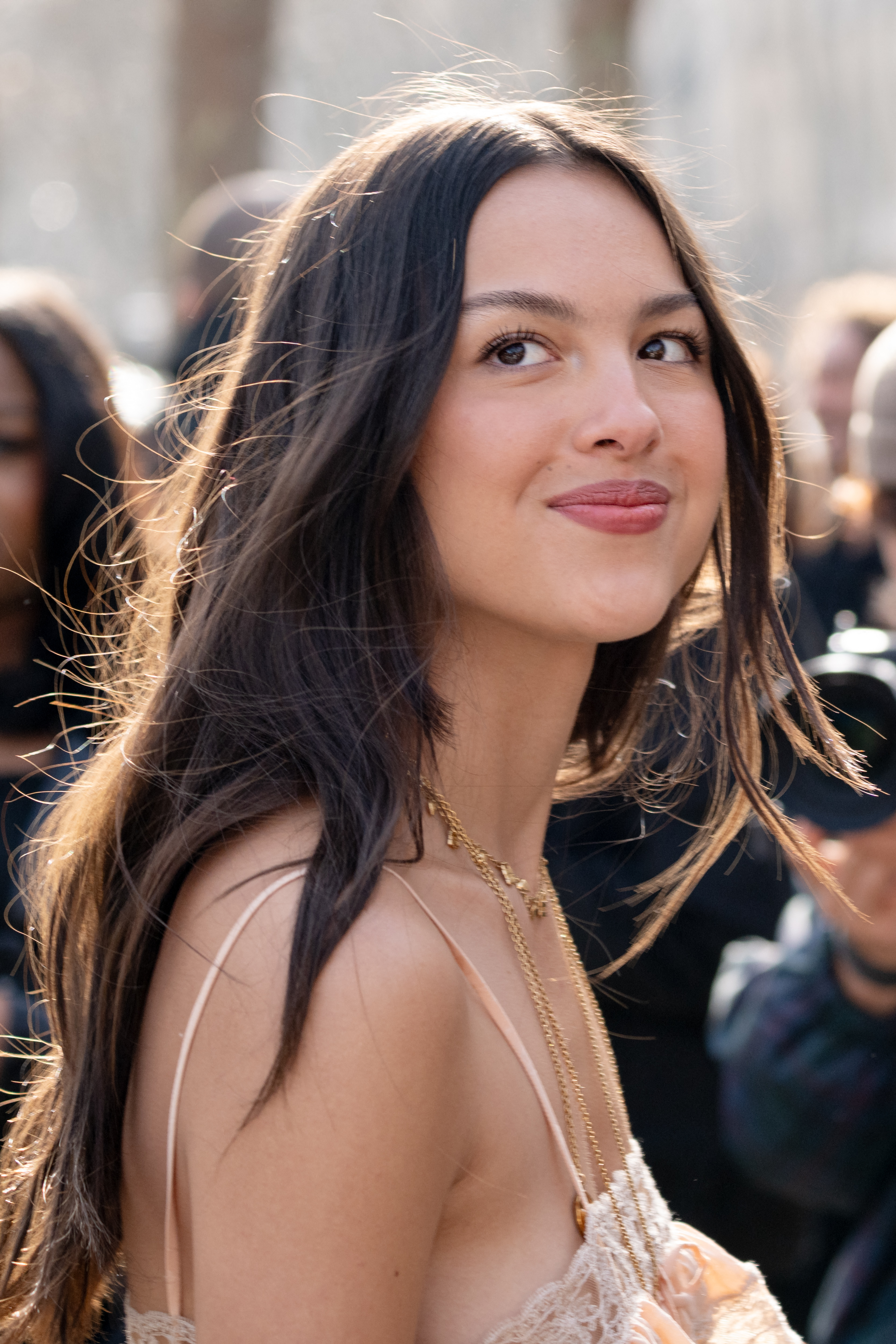 Olivia Rodrigo outside the Chloé show at Paris Fashion Week