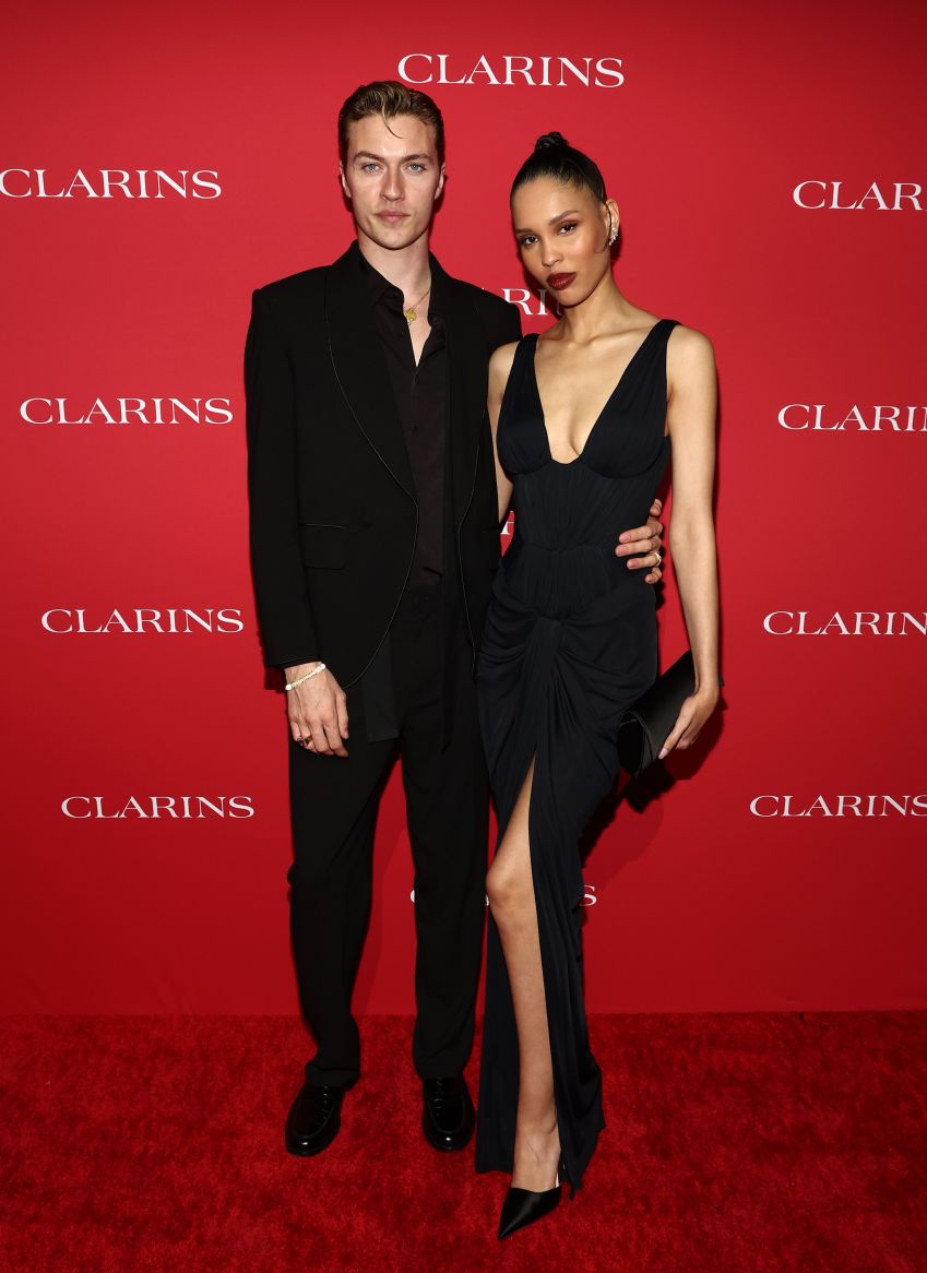 Lucky Blue Smith and Nara Smith standing together at the Academy Museum of Motion Pictures in Los Angeles