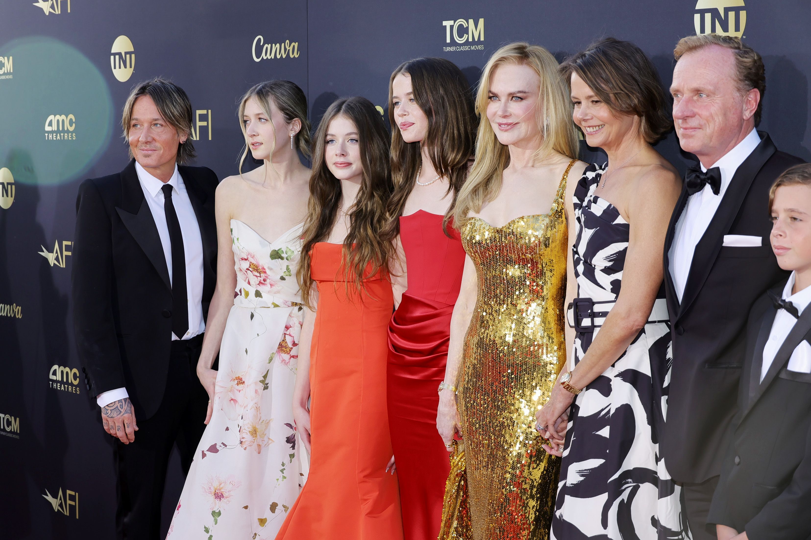 Nicole Kidman, Keith Urban, Antonia Kidman, and family at the 49th AFI Life Achievement Award ceremony at Dolby Theatre in Hollywood