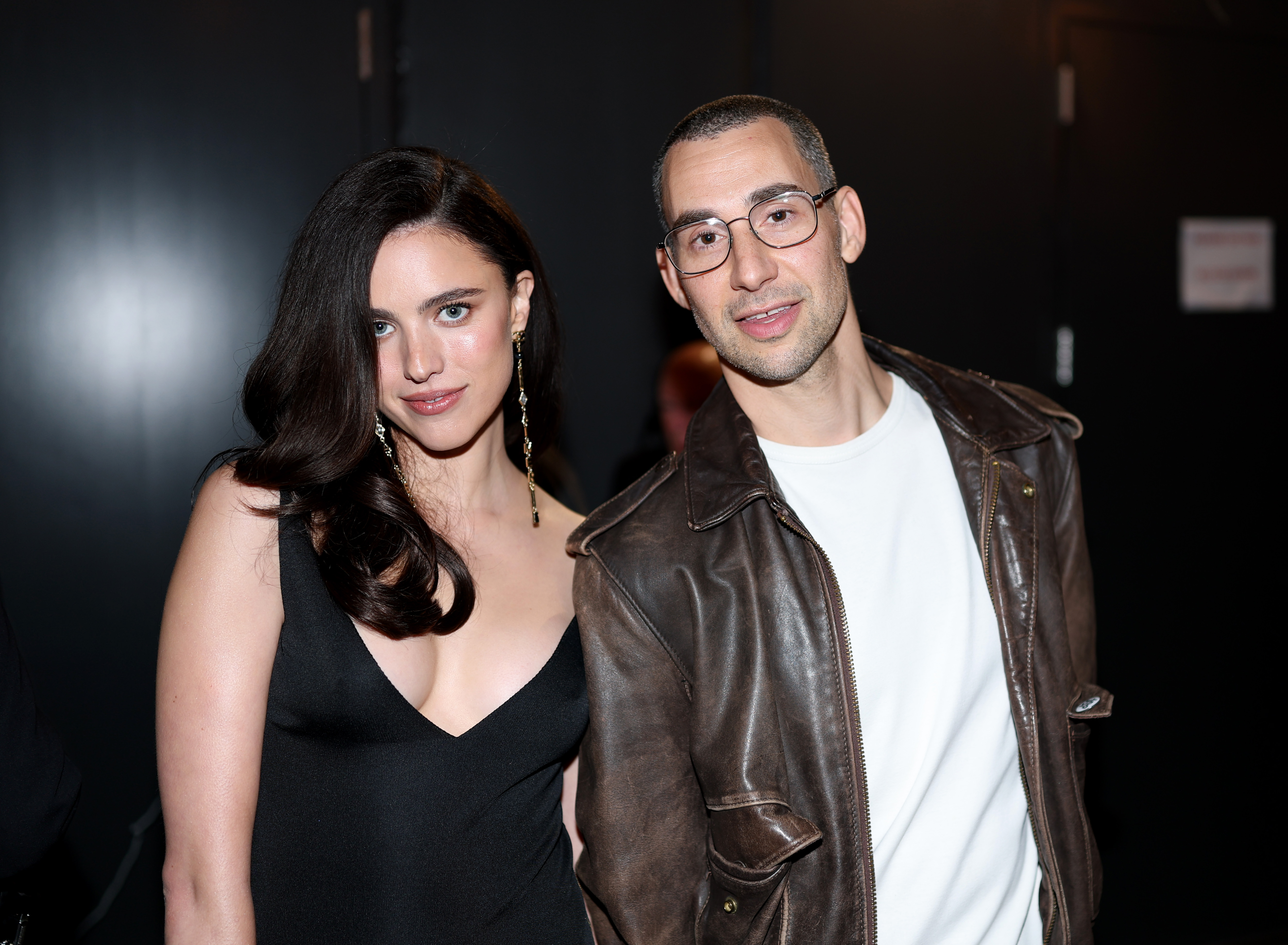 Margaret Qualley and Jack Antonoff at the 68th Grammy Awards at Crypto.com Arena in Los Angeles