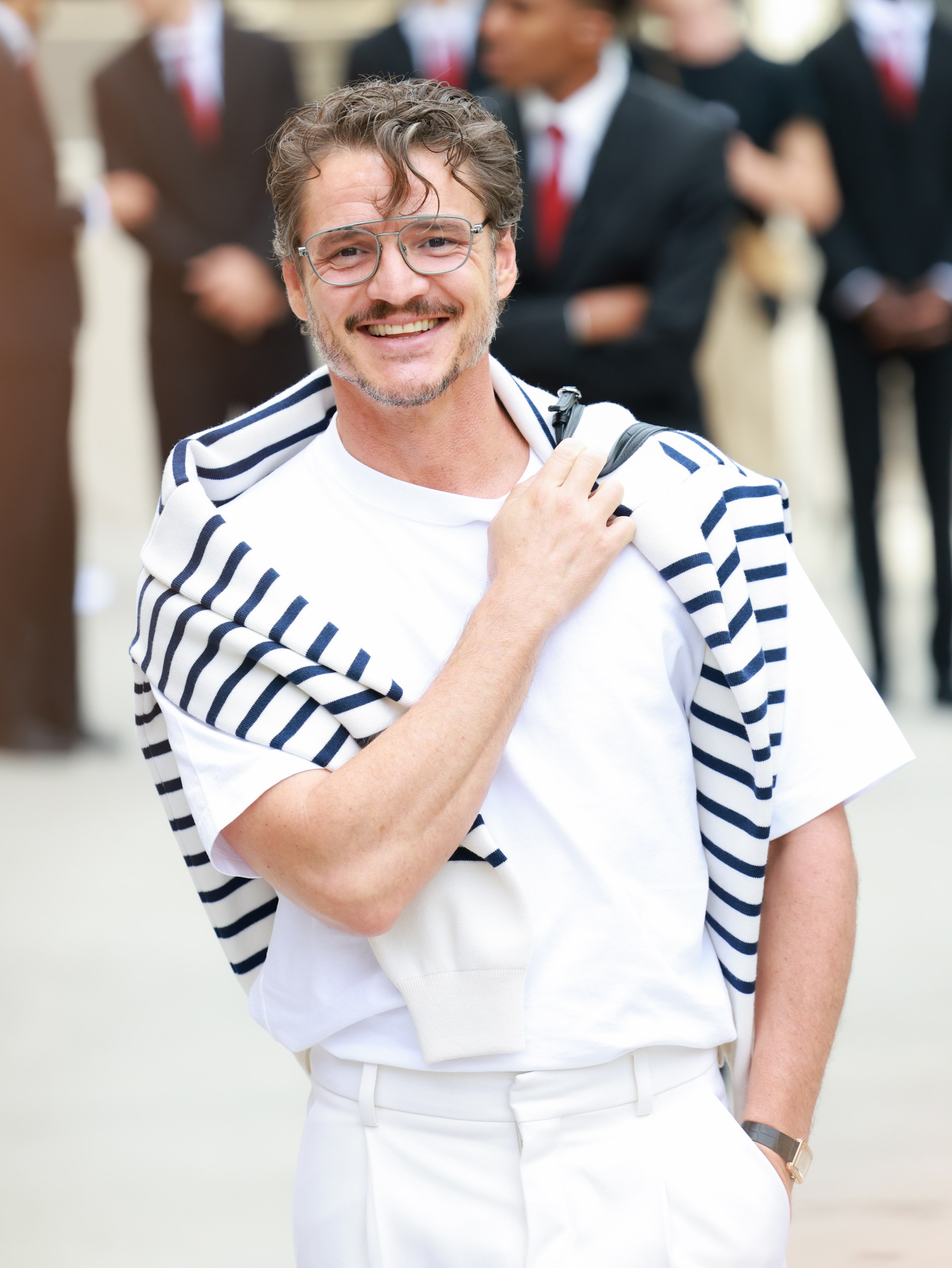 Pedro Pascal outside the Chanel Haute Couture show at Paris Fashion Week