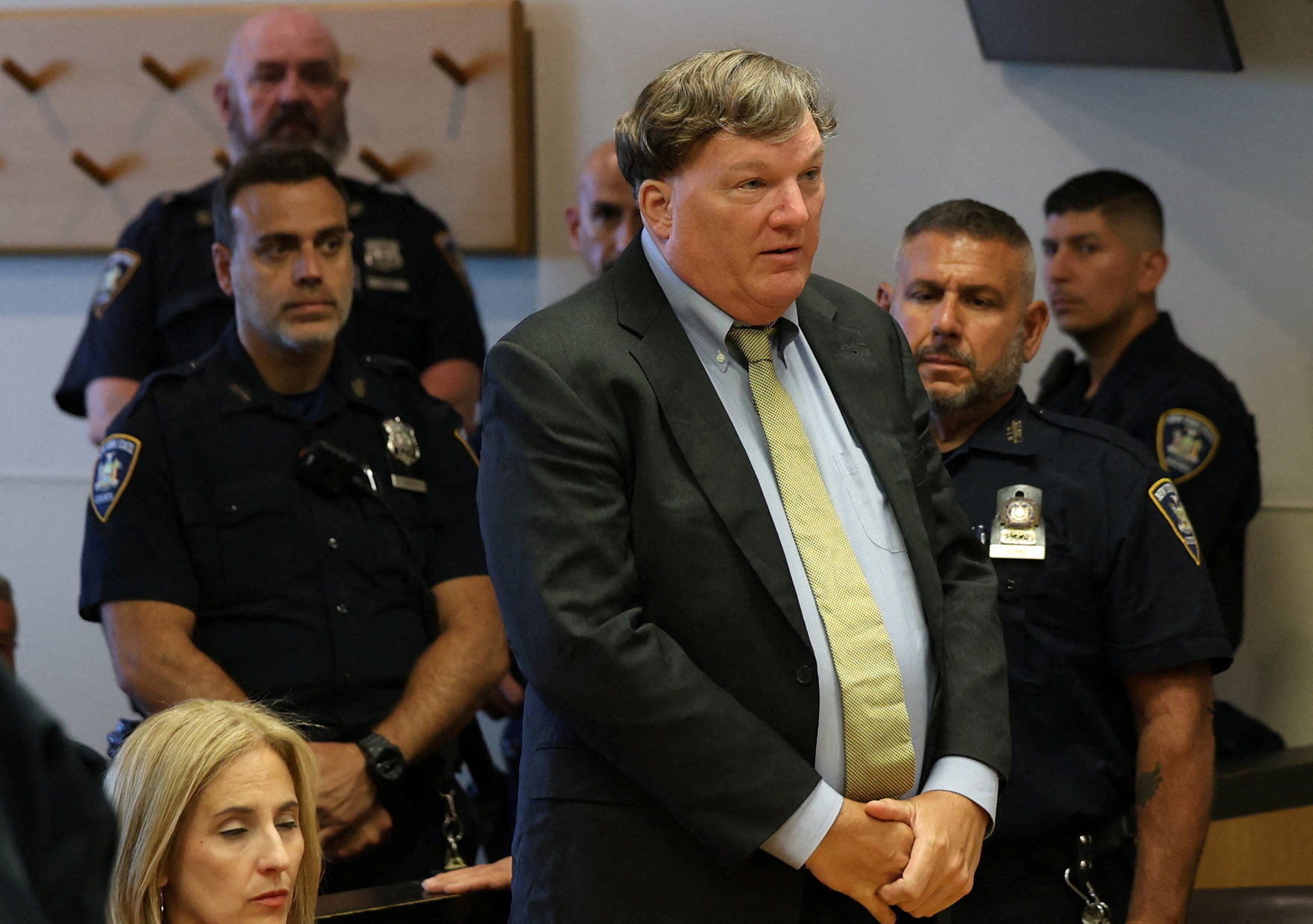 Rex Heuermann in court before Judge Timothy Mazzei at Suffolk County Court in Riverhead, New York