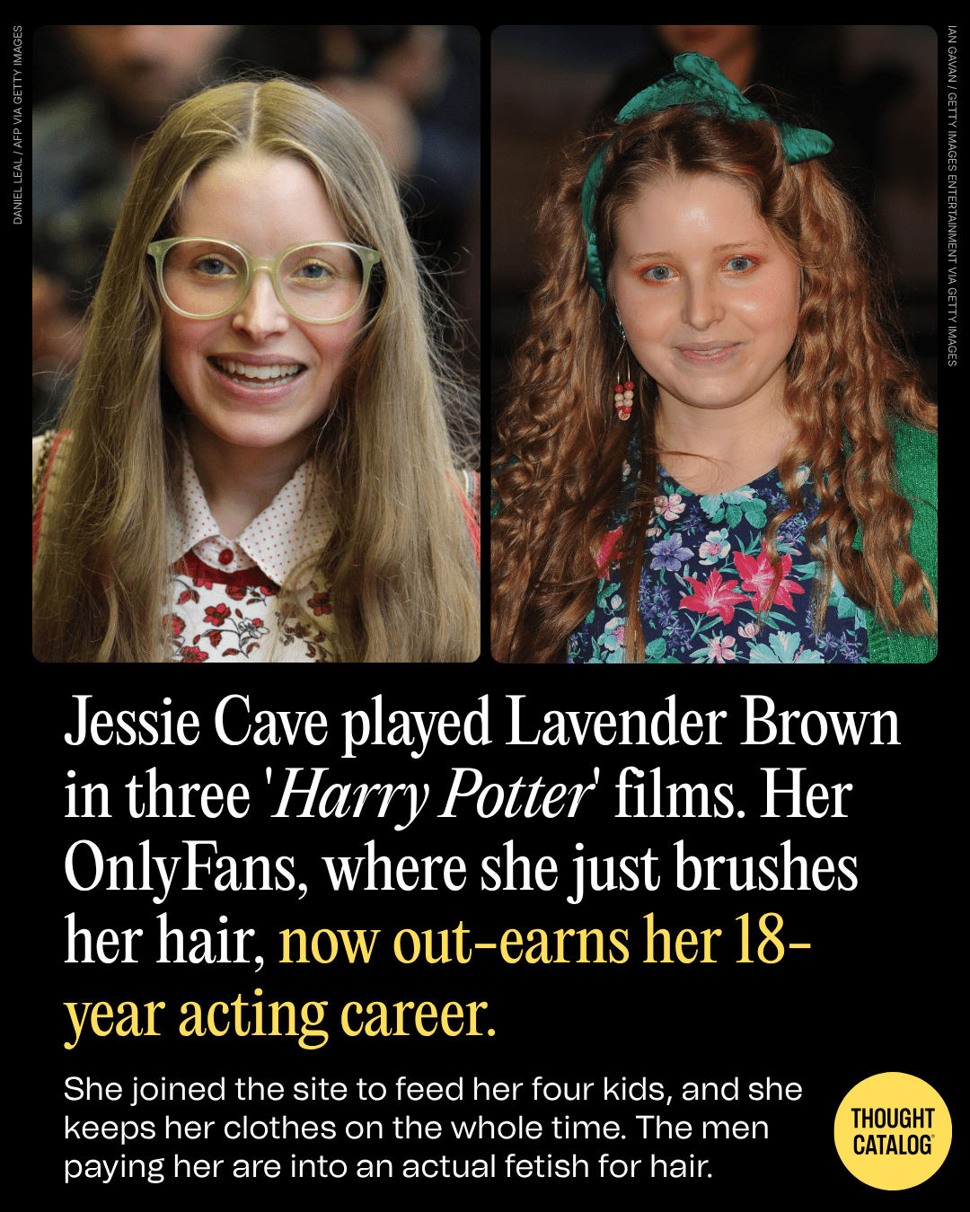 She Was in the ‘Harry Potter’ Films, Now She Makes More Brushing Her Hair on OnlyFans Than She Did in 18 Years of Acting