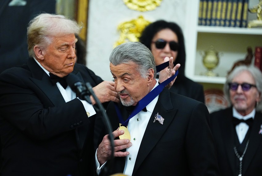 Sylvester Stallone Got His Kennedy Center Honors Medal from Trump, Who Called Him “One Of The True, Great Movie Stars.”