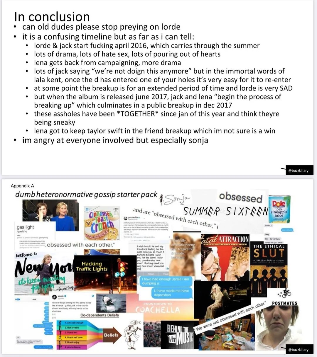 The 2018 Lorde Powerpoint Is Trending Again Alongside Lena Dunham's Memoir as Fans Piece Together What Ended Jack Antonoff's Marriage to Margaret Qualley