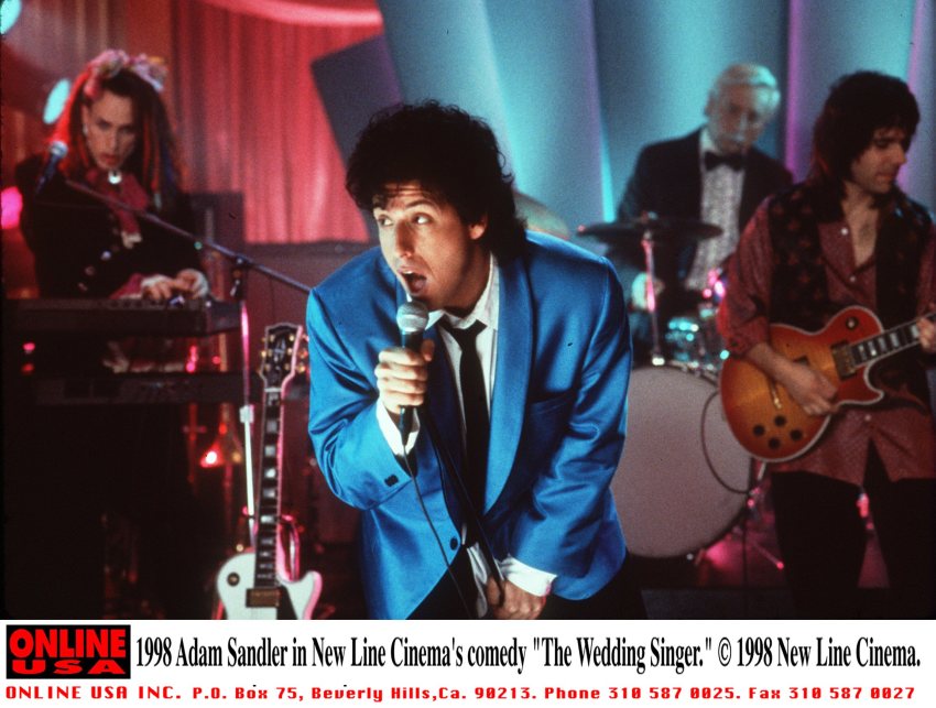 Adam Sandler as Robbie Hart in a scene from the 1998 film The Wedding Singer
