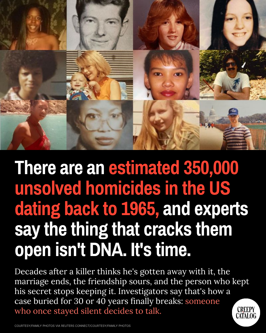 There Are an Estimated 350,000 Unsolved Homicides in the US Dating Back to 1965, and Experts Say the Thing That Cracks Them Open Isn't DNA