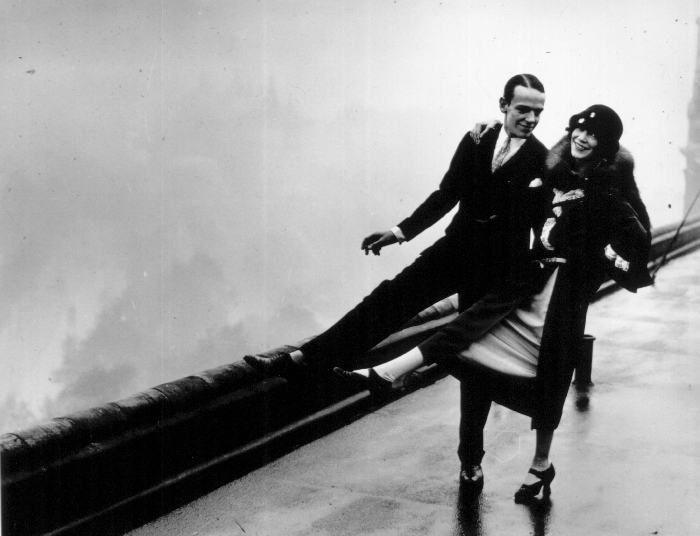 Fred Astaire and his sister Adele dancing on the rooftop of the Savoy Hotel in London, 1923