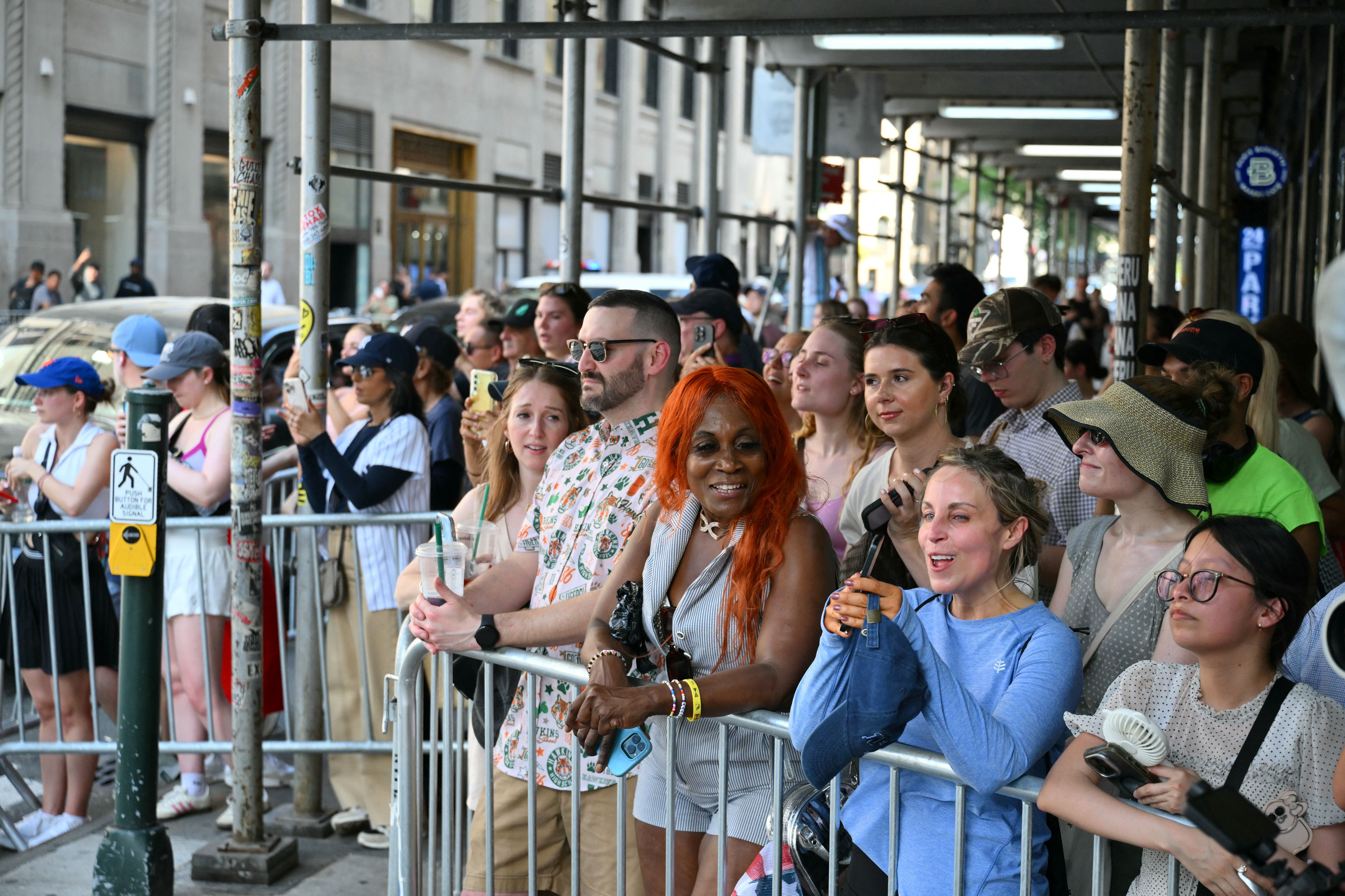 Fans gathered outside Madison Square Garden in New York City ahead of Taylor Swift and Travis Kelce's wedding