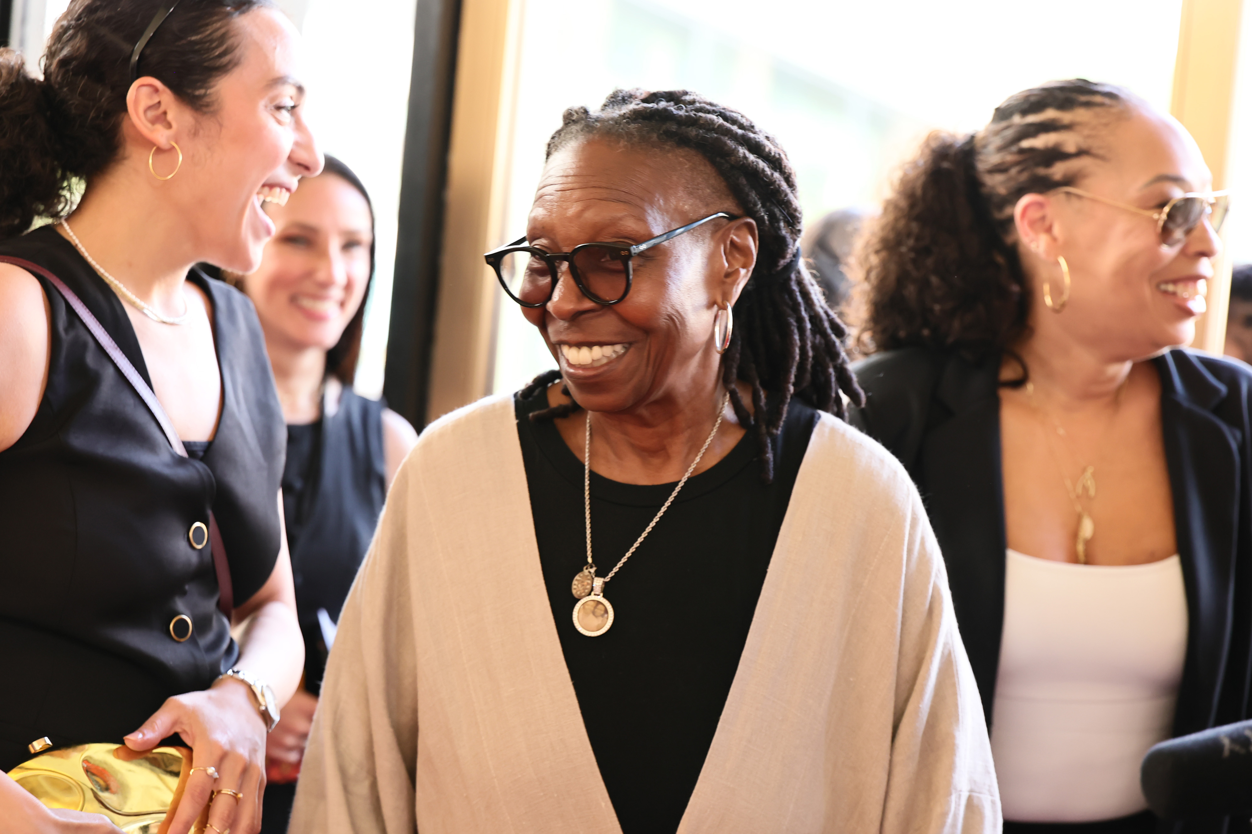 Whoopi Goldberg on the red carpet at the opening night of The Whoopi Monologues at Mitzi E. Newhouse Theater in New York City