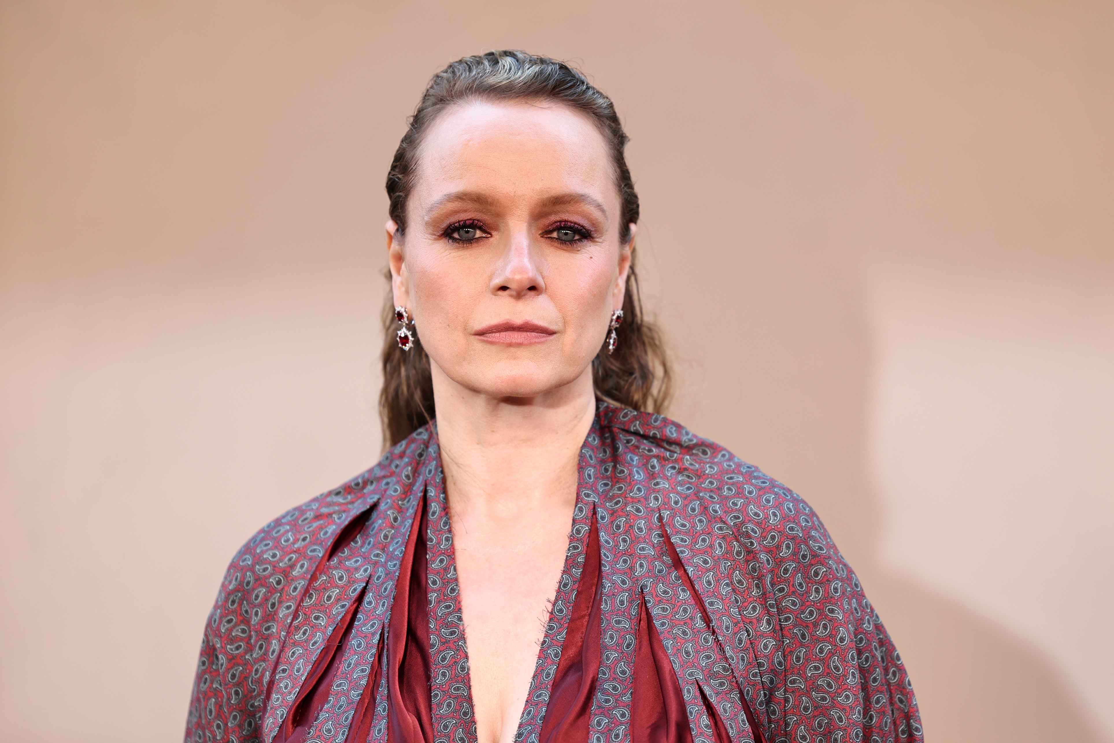 Samantha Morton at the New York premiere of The Odyssey at AMC Lincoln Square Theater