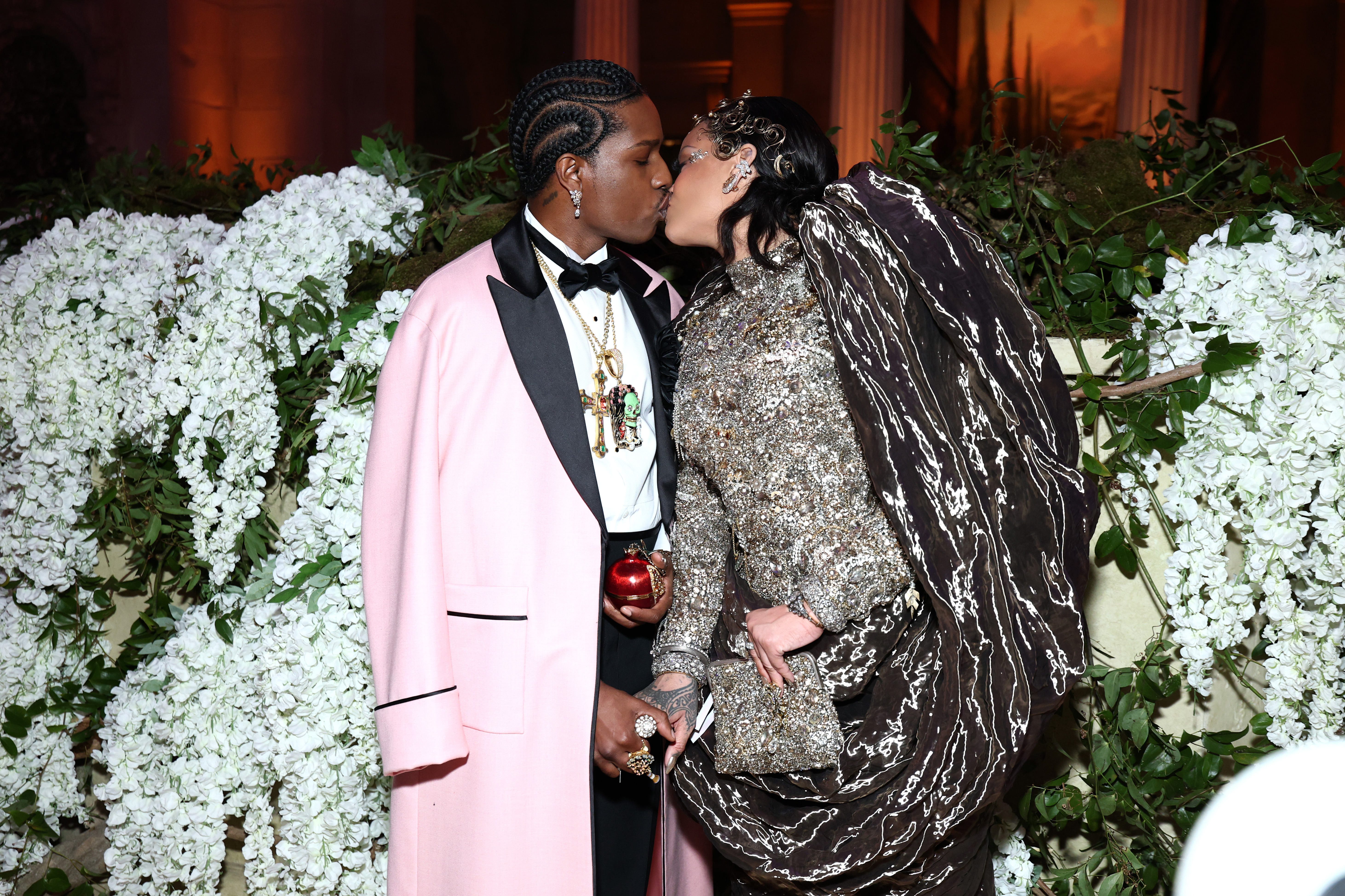 A$AP Rocky and Rihanna at the 2026 Met Gala at the Metropolitan Museum of Art in New York City