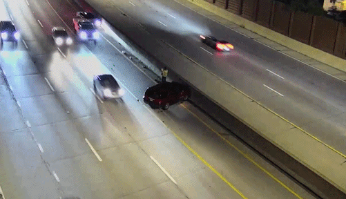 A Stranded Driver on an Ohio Highway Had to Leap Onto a Concrete Barrier to Avoid Getting Hit, in What an Official Called “The Closest Call I’ve Ever Seen”