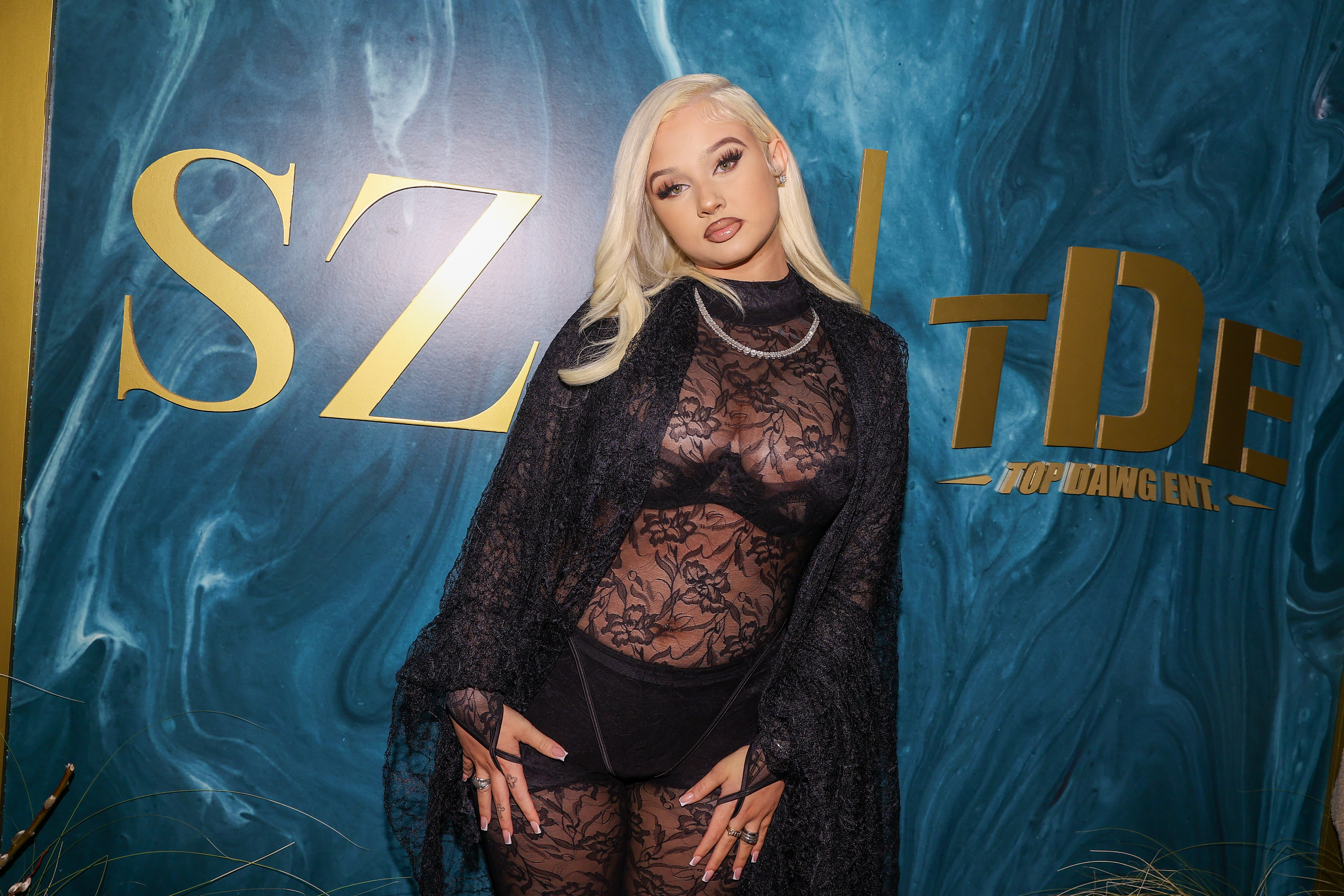 Alabama Barker at the SZA & TDE Grammy After-Party at The Vermont Hollywood in Los Angeles
