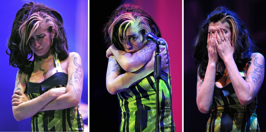 At Her Final Concert, Amy Winehouse Wept and Hugged Herself While the Audience Booed