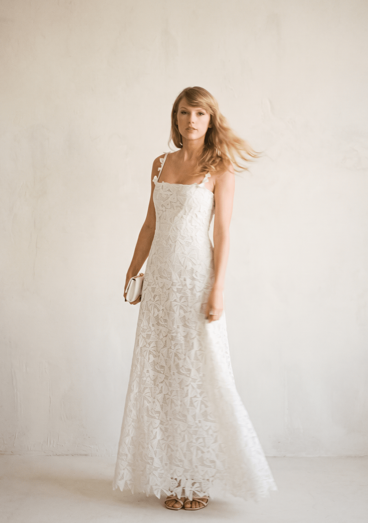 AI-generated illustration of a white bridal gown