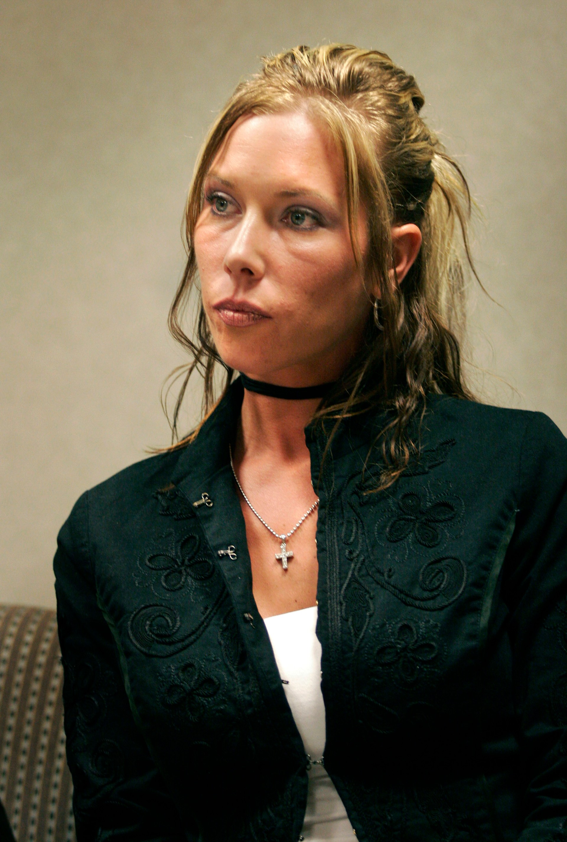 Kim Mathers seated in Macomb County Circuit Court in Mt. Clemens, Michigan