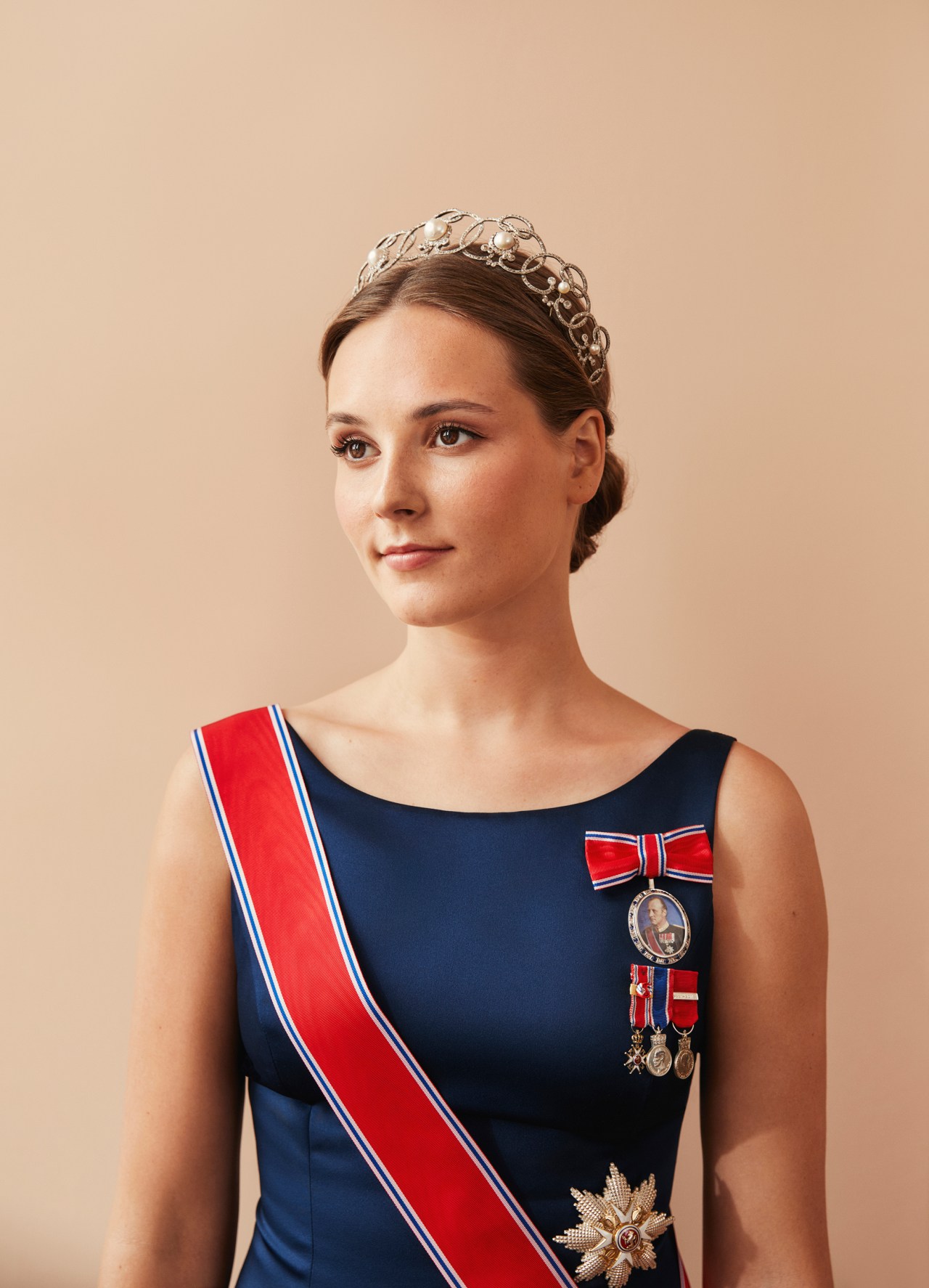 Princess Ingrid Alexandra of Norway in her official 18th birthday portrait at the Royal Court in Oslo