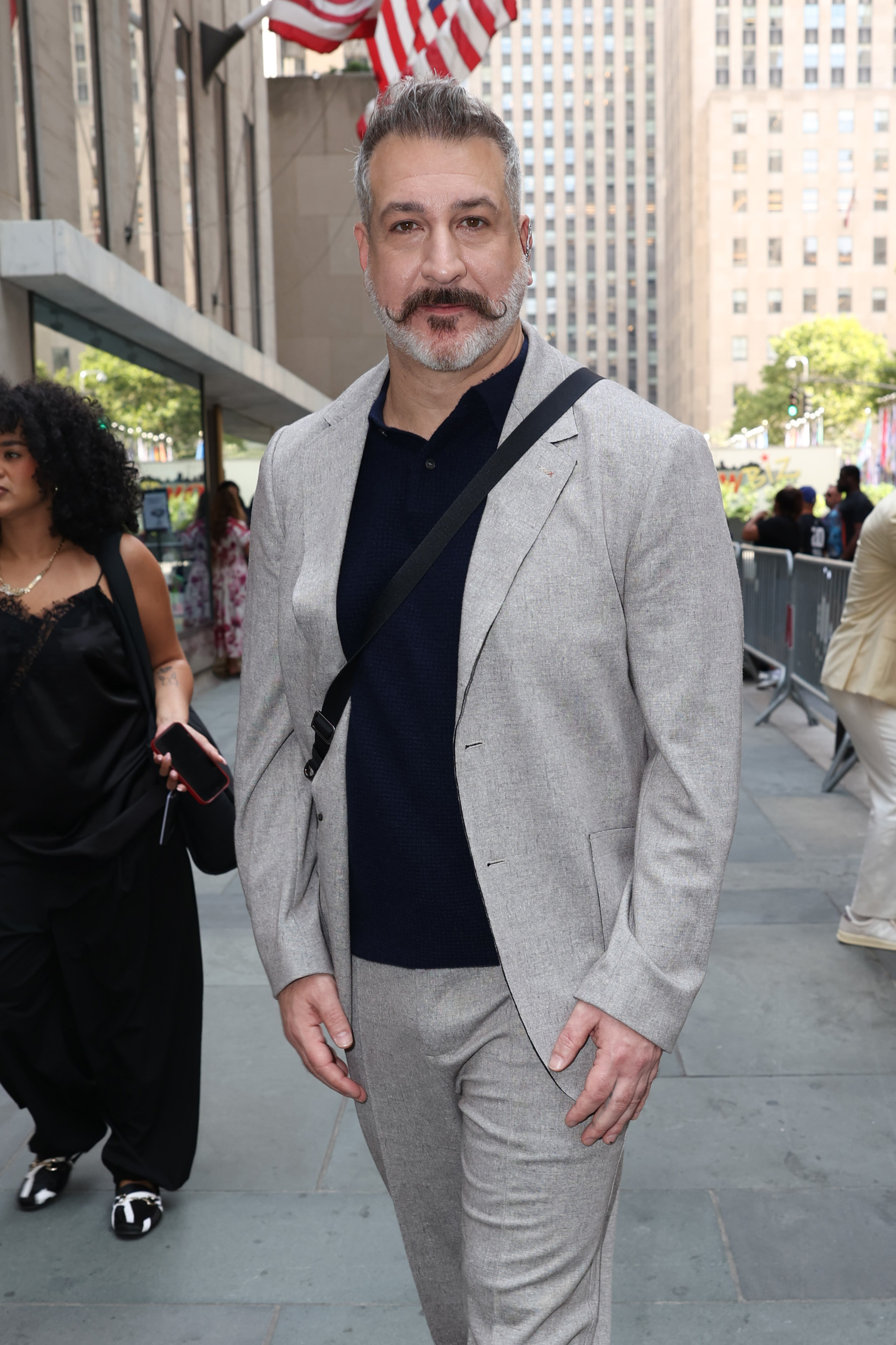 Joey Fatone outside the Today Show in New York City