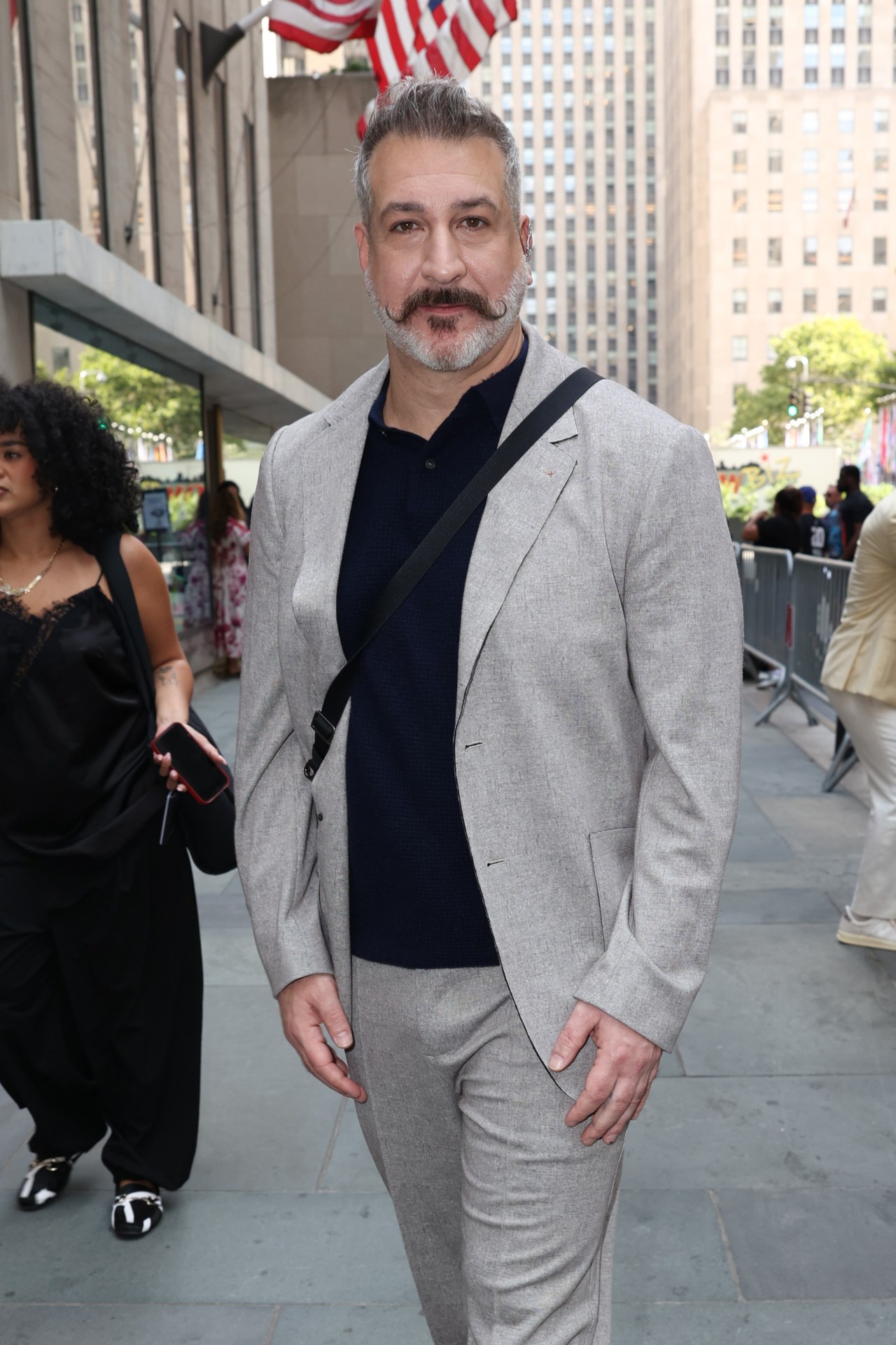 Joey Fatone outside the Today Show in New York City