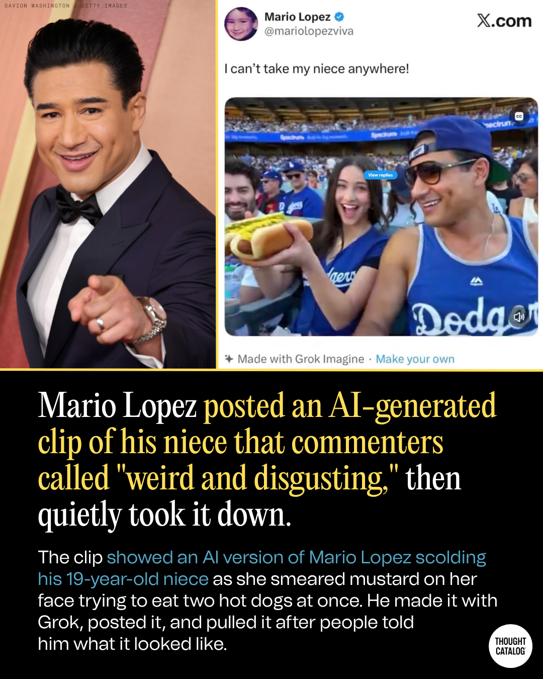 Mario Lopez Posted an AI-Generated Clip of His Niece That Commenters Called "Weird And Disgusting"