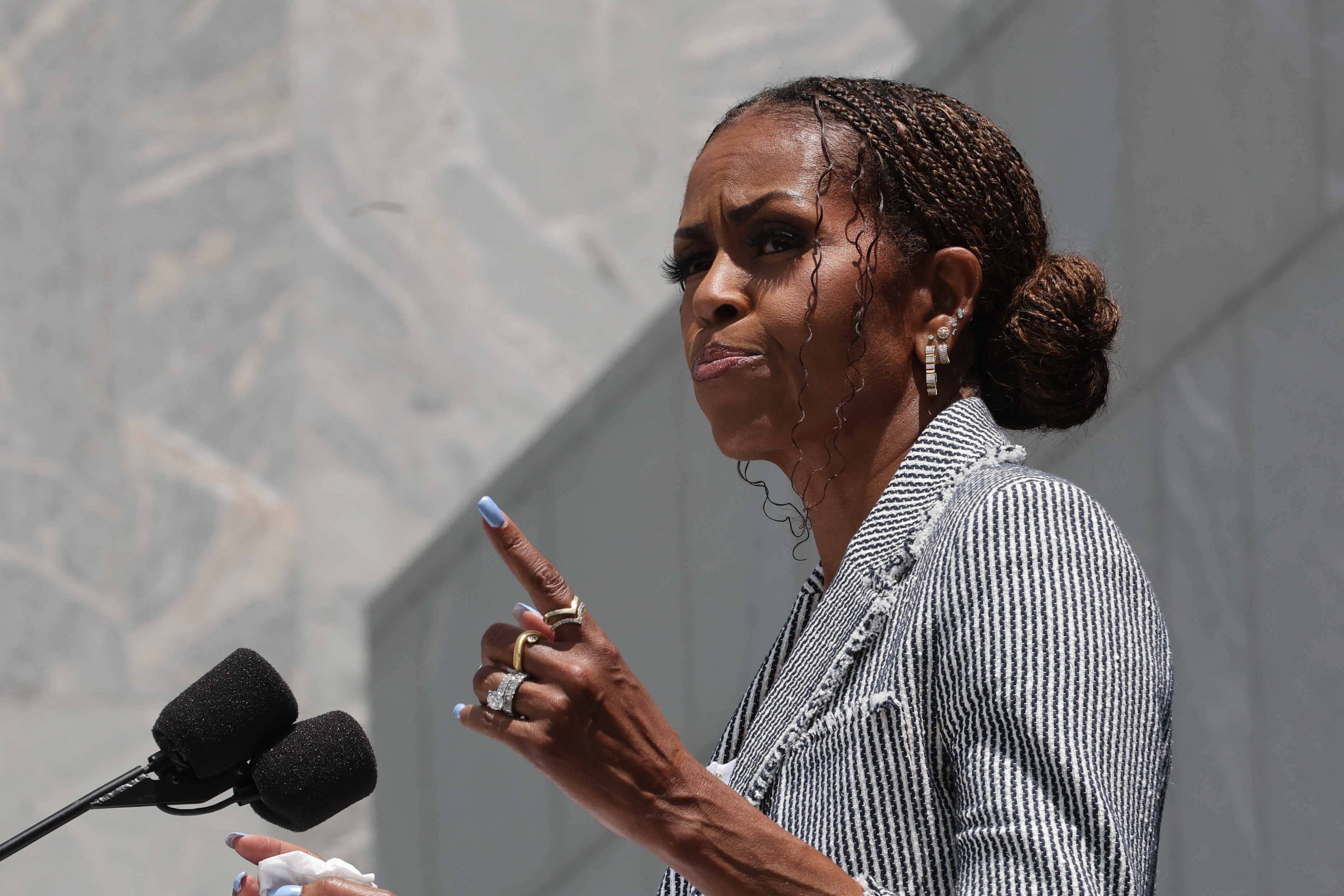 Michelle Obama speaking at the Barack Obama Presidential Center dedication ceremony in Chicago