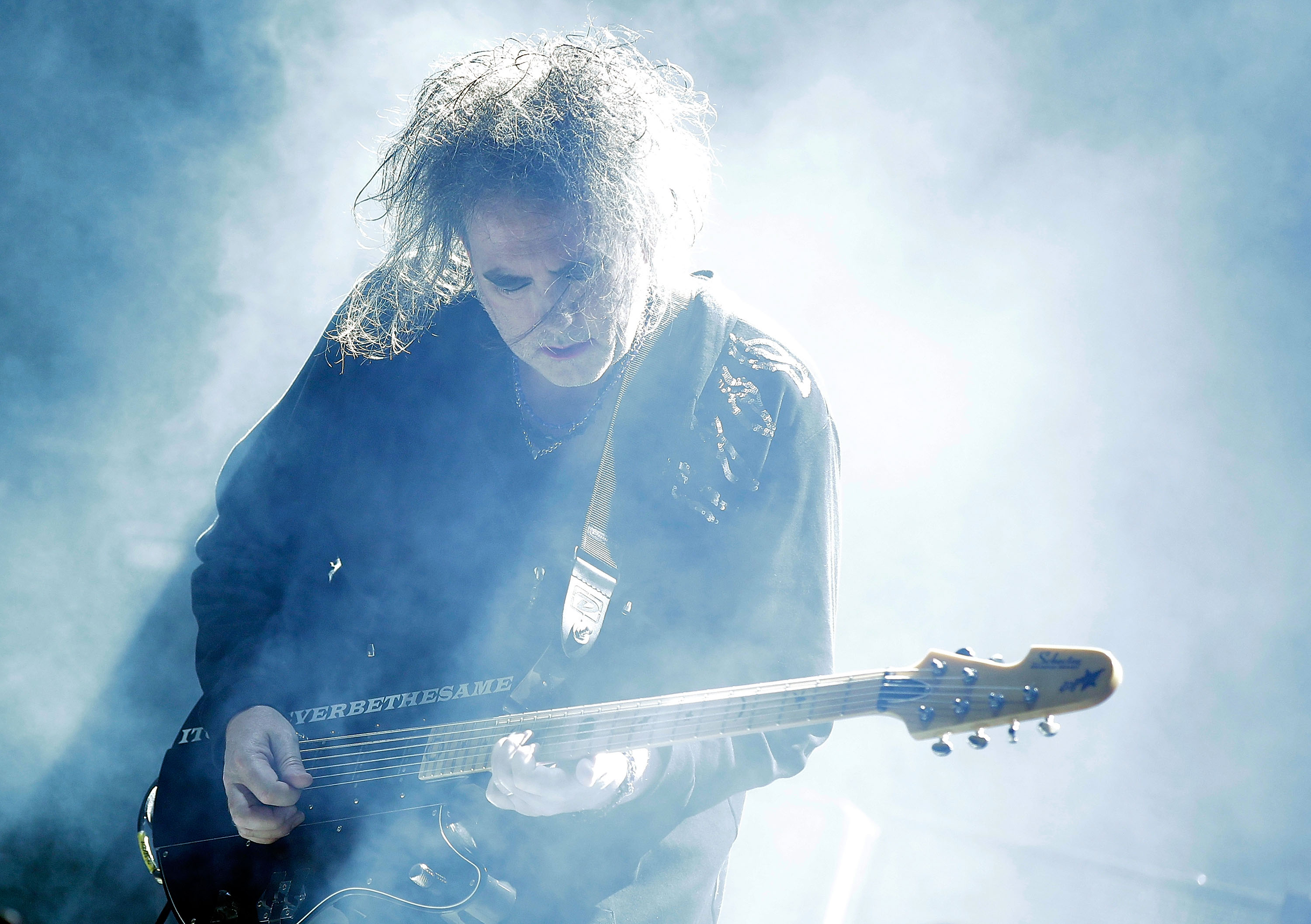 Click to open the image gallery Robert Smith of The Cure performing at Splendour in the Grass 2016 in Byron Bay, Australia