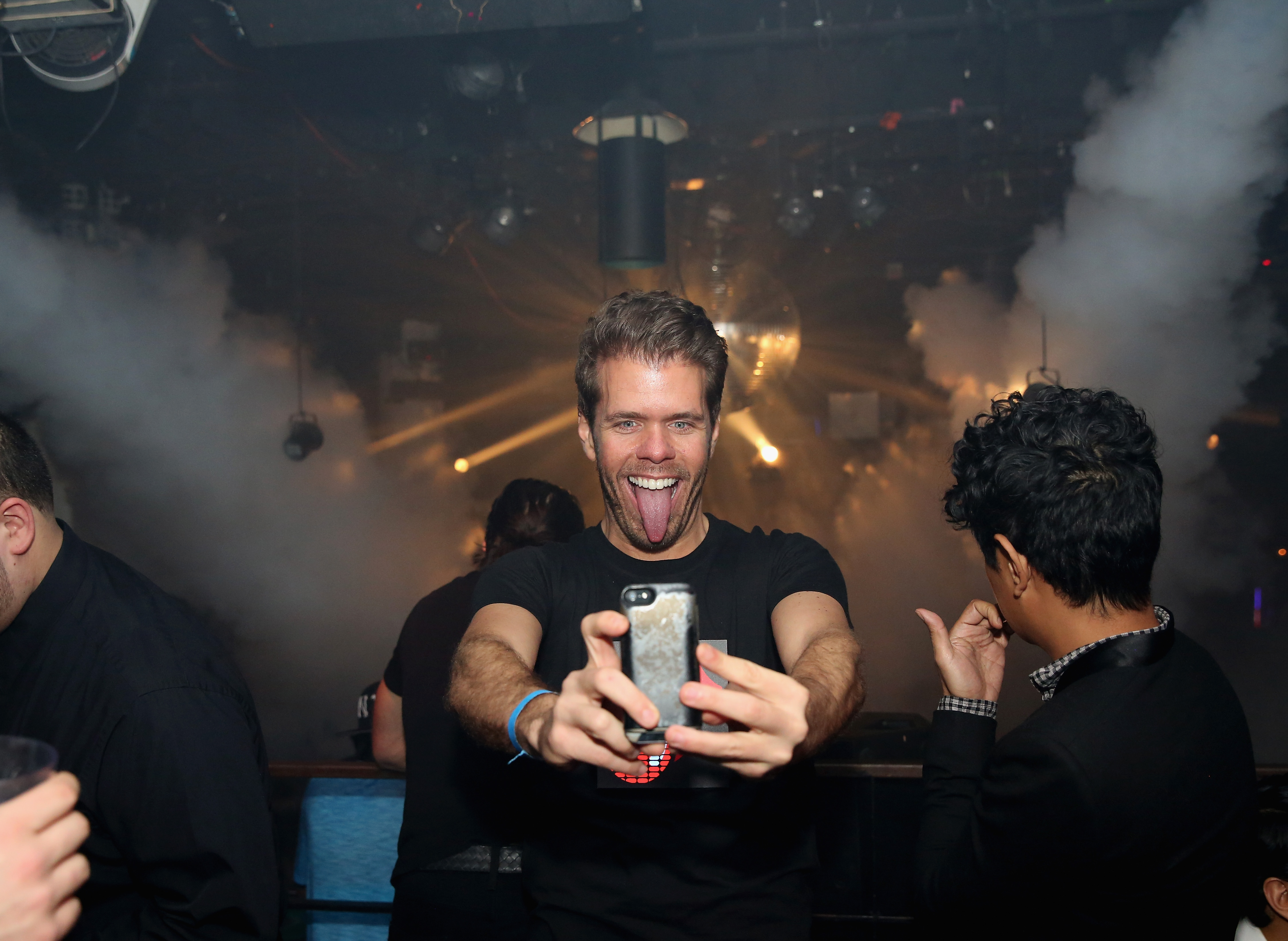 Perez Hilton at a New Year's Eve party at Santos Party House in New York City